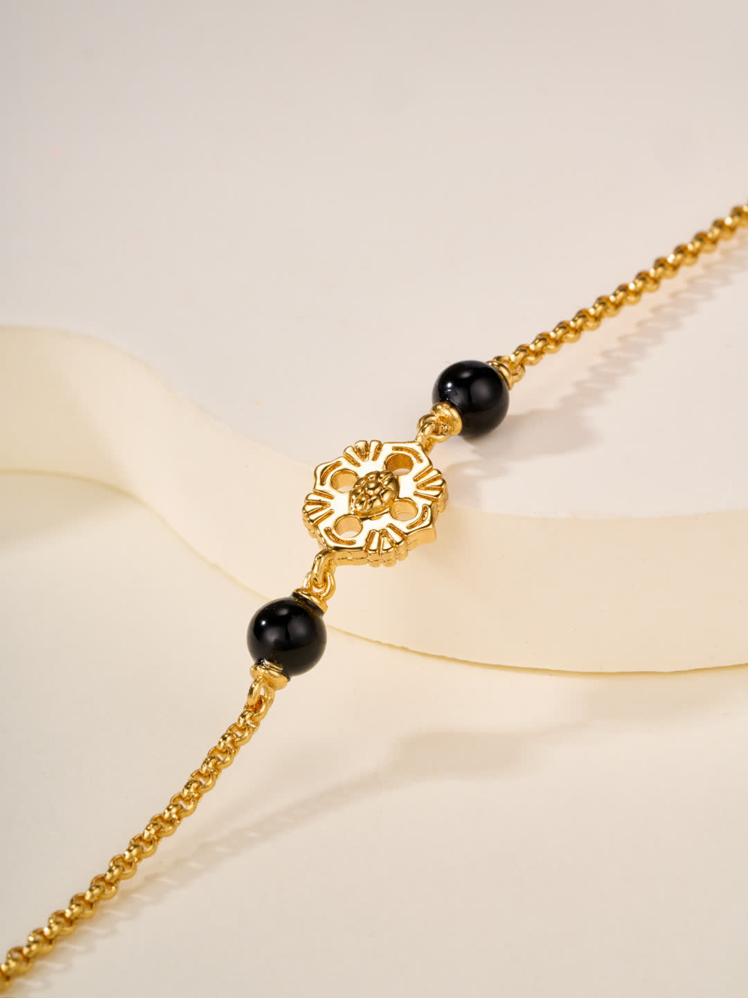 Buccellati Gold and Black Enamel Flower Necklace Buccellati Gold and Black Enamel Flower Necklace