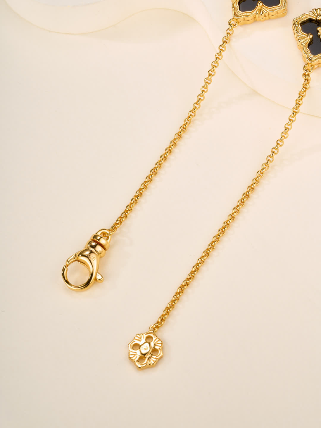 Buccellati Gold and Black Enamel Flower Necklace Buccellati Gold and Black Enamel Flower Necklace