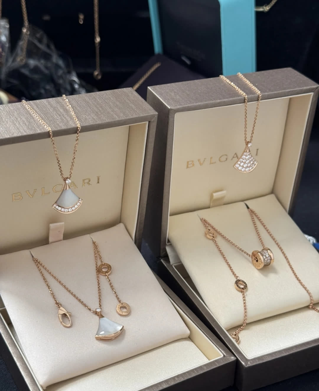 Bvlgari Gold and Diamond Necklaces Bvlgari Gold and Diamond Necklaces