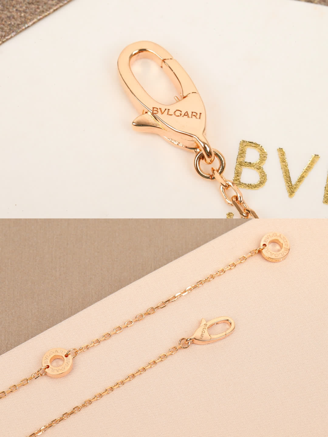 Bvlgari Pink and White Diamond Fan-Shaped Pendant Necklace