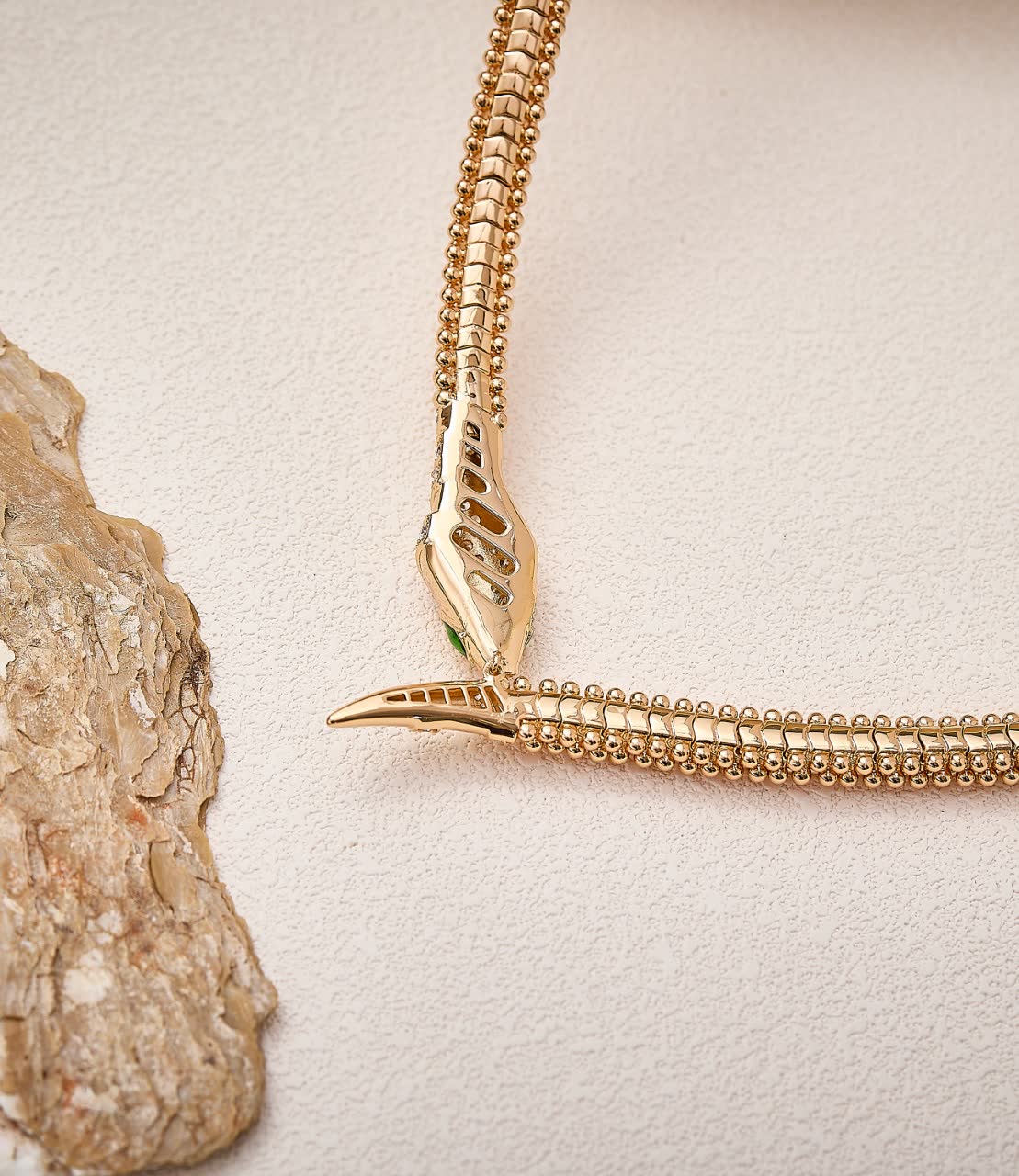 Bvlgari Gold Plated Diamond and Emerald Necklace