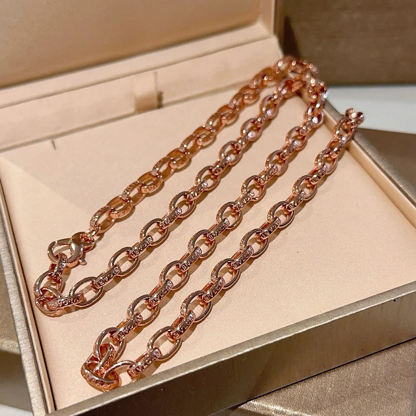 Bvlgari Rose Gold Chain Necklace