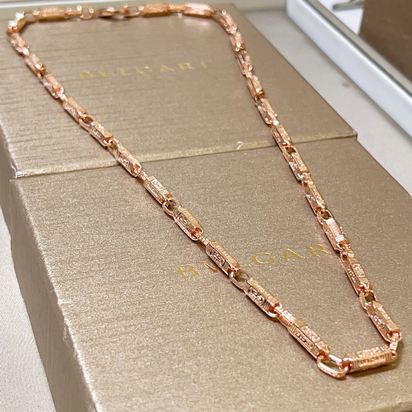 Bvlgari Rose Gold Chain Necklace Bvlgari Rose Gold Chain Necklace