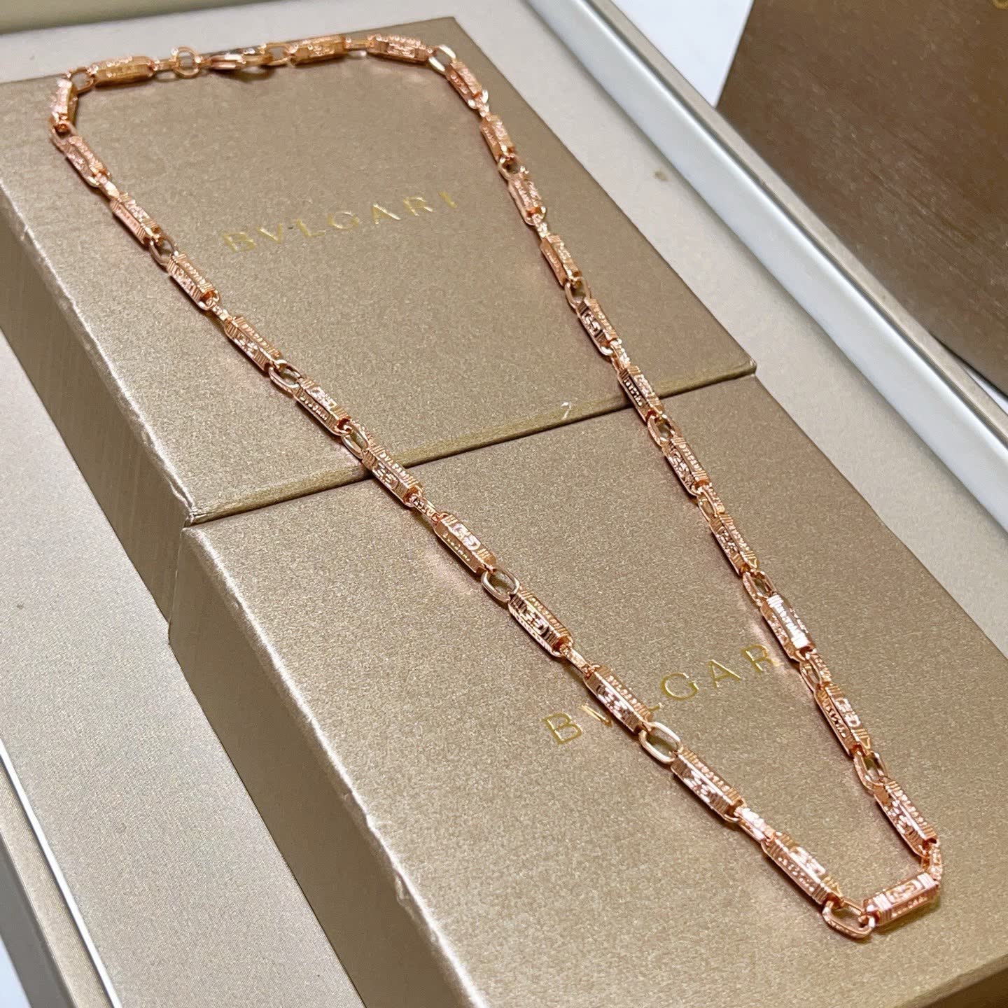 Bvlgari Rose Gold Chain Necklace