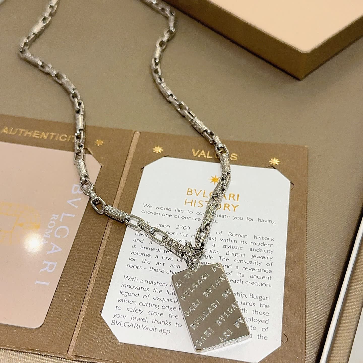 Bvlgari Silver Chain Necklace Bvlgari Silver Chain Necklace