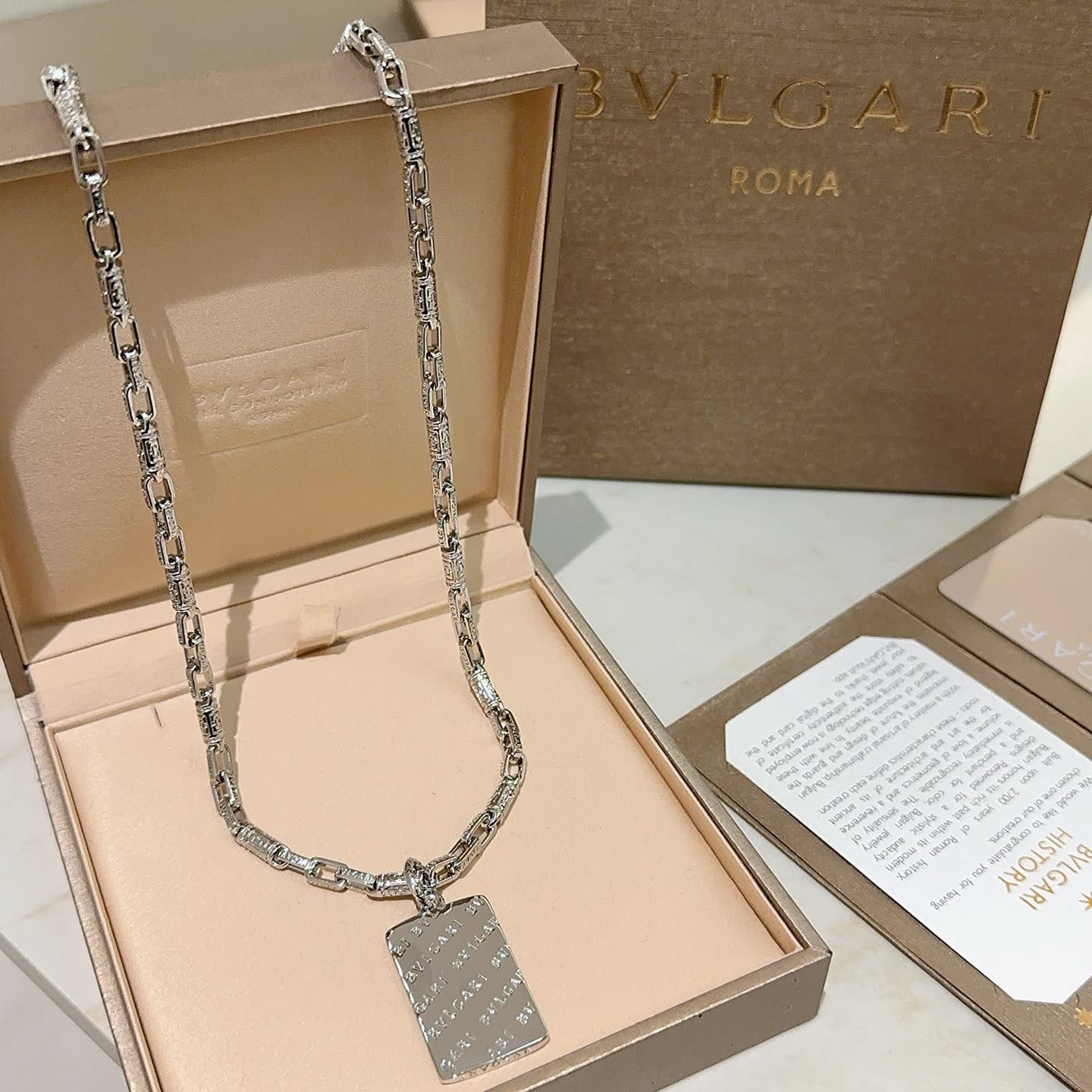 Bvlgari Silver Chain Necklace