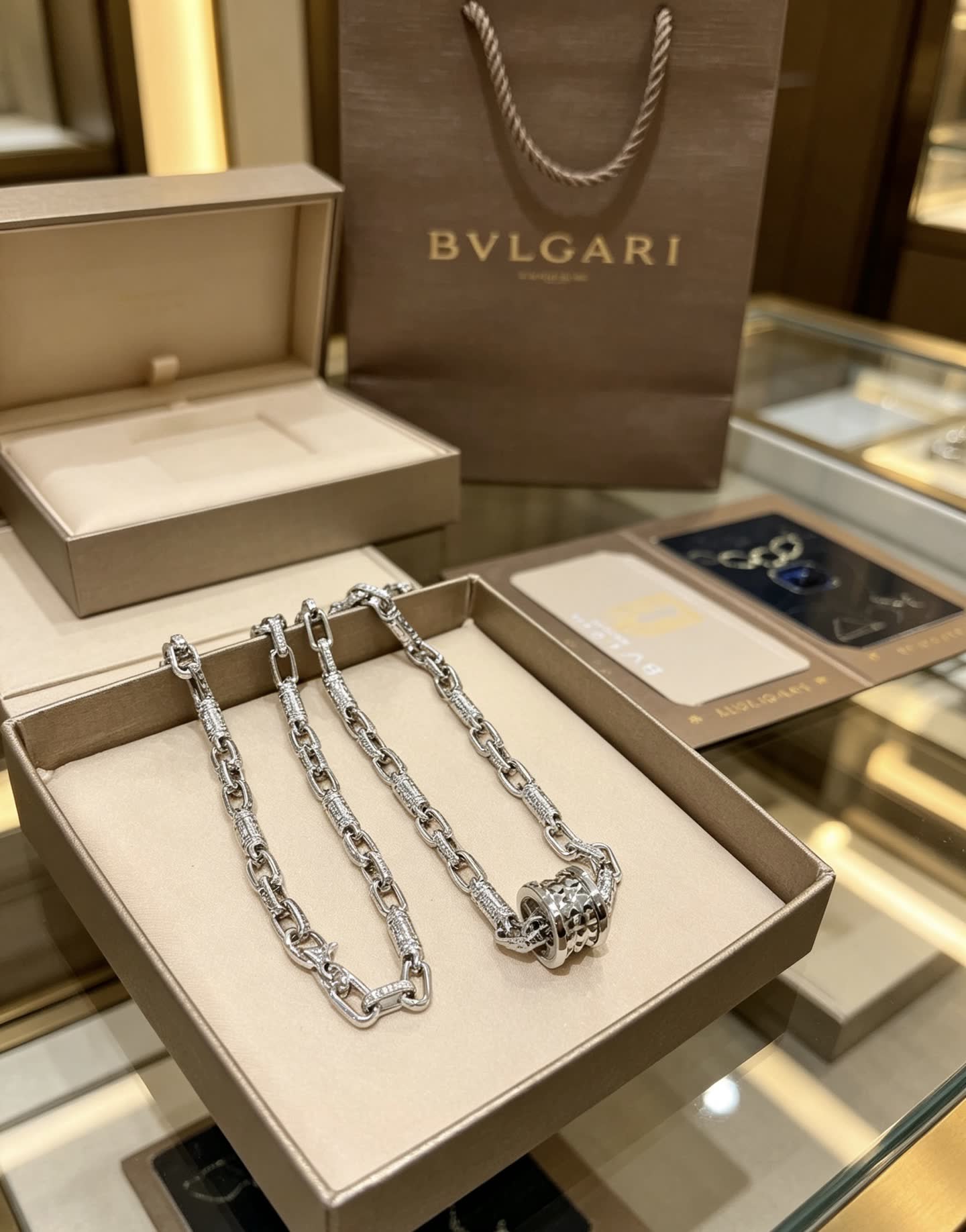 Bvlgari Sterling Silver Chain Necklace Bvlgari Sterling Silver Chain Necklace