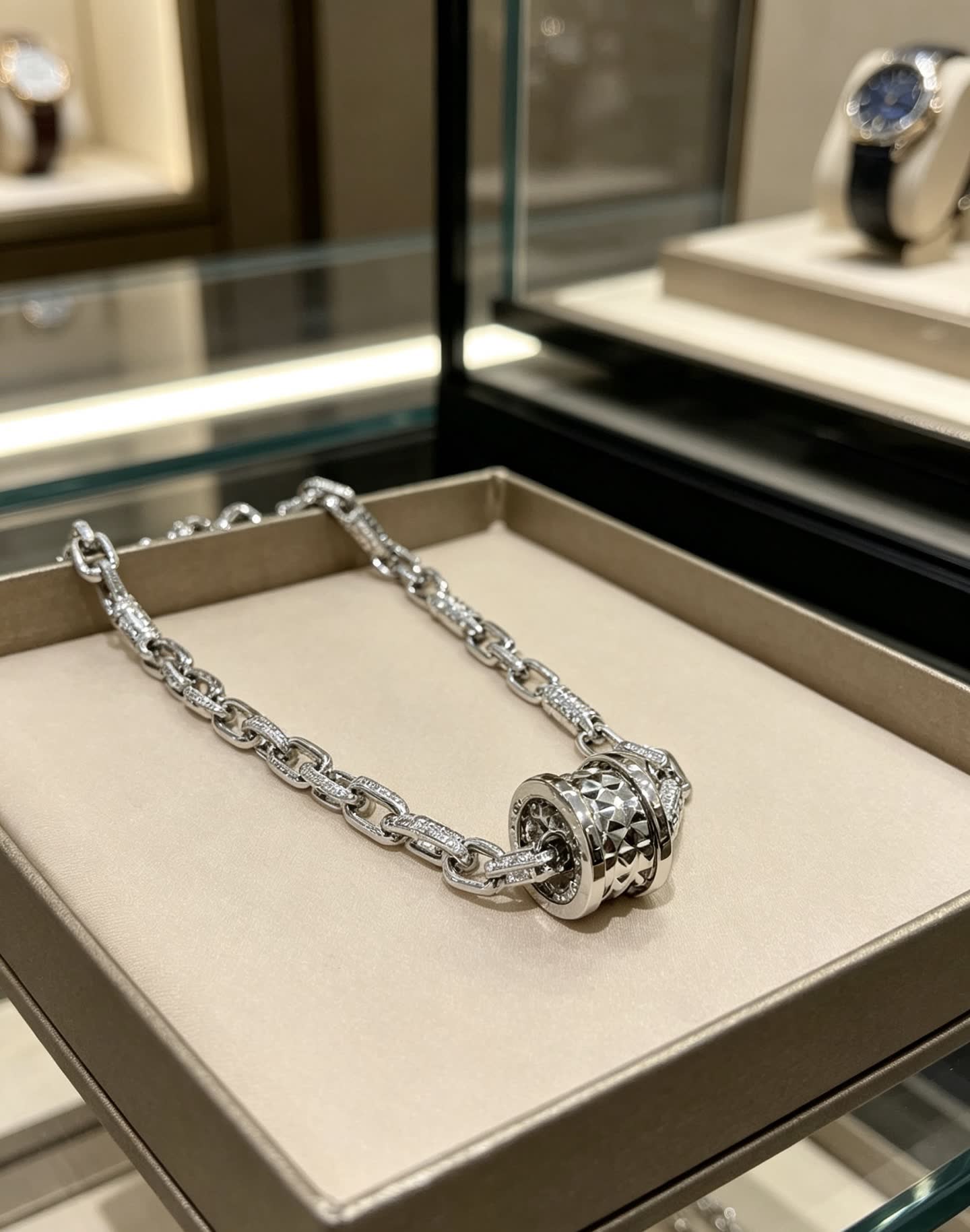 Bvlgari Sterling Silver Chain Necklace