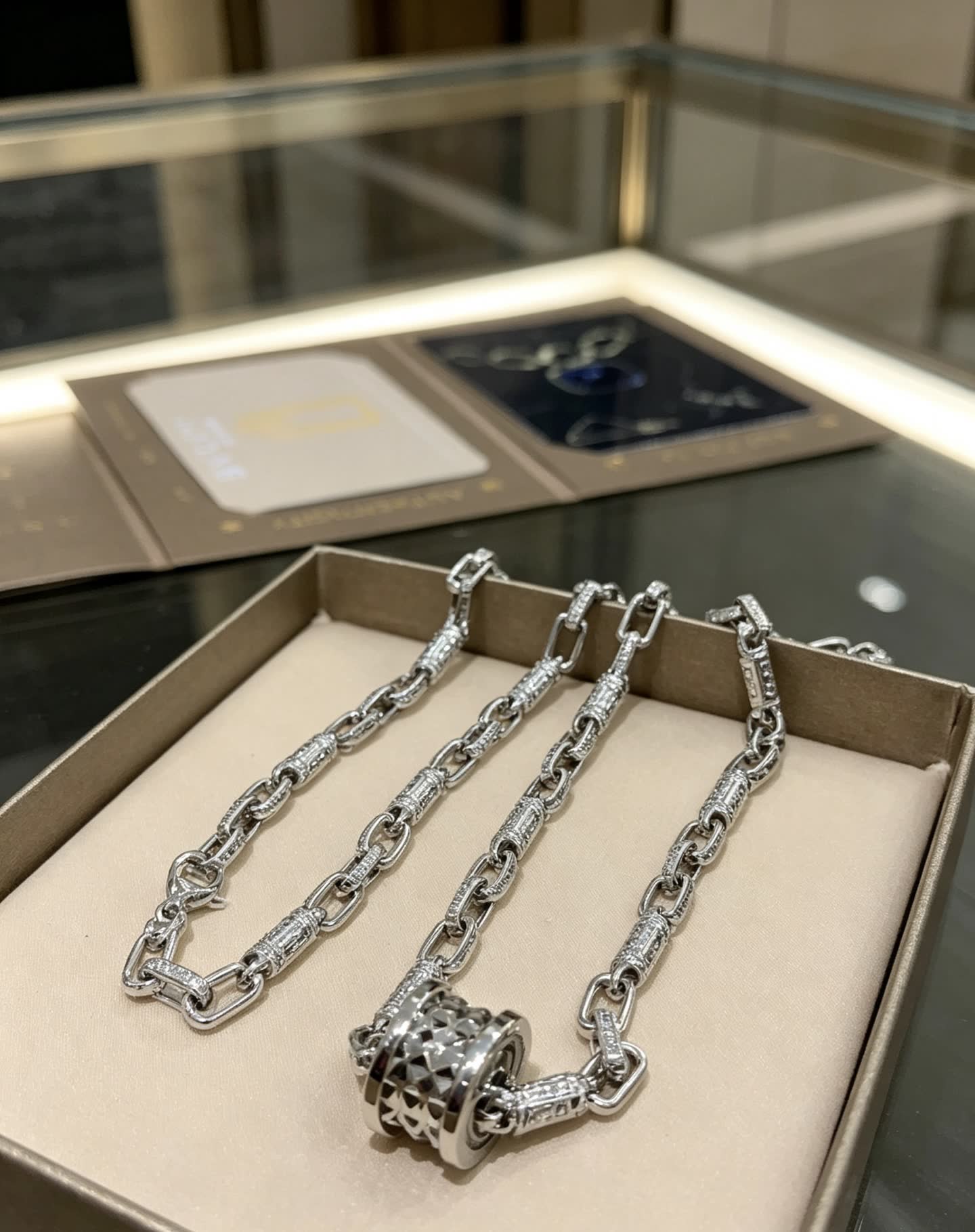 Bvlgari Sterling Silver Chain Necklace