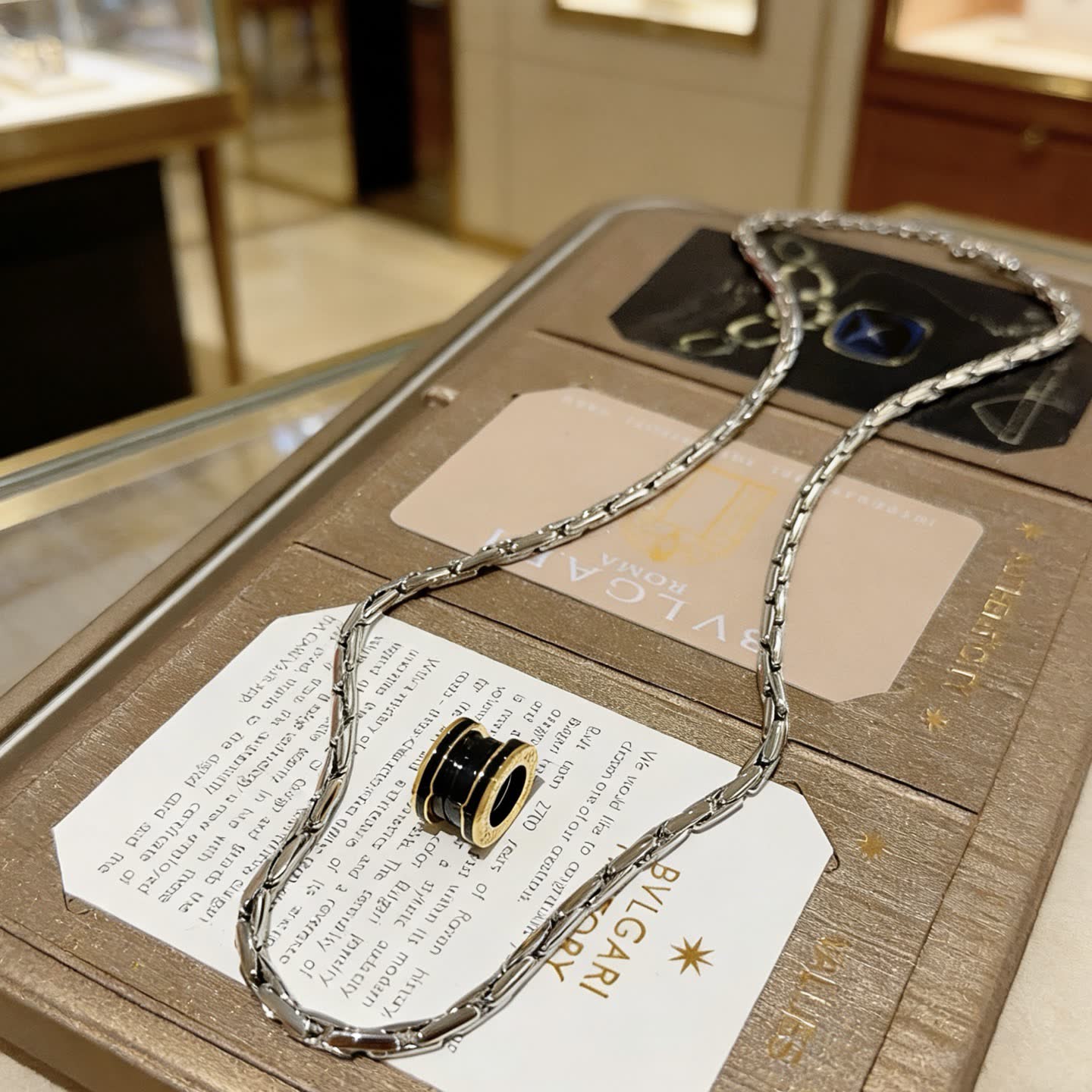 Bvlgari Black Onyx and Gold Necklace