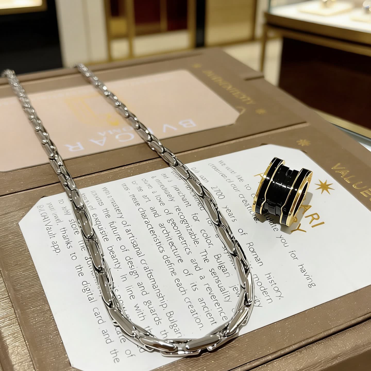 Bvlgari Black Onyx and Gold Necklace