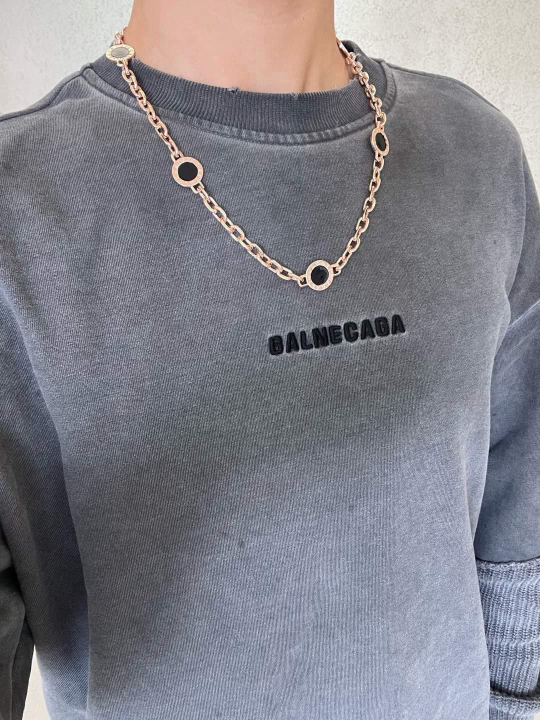 Bvlgari Rose Gold Circle Link Necklace