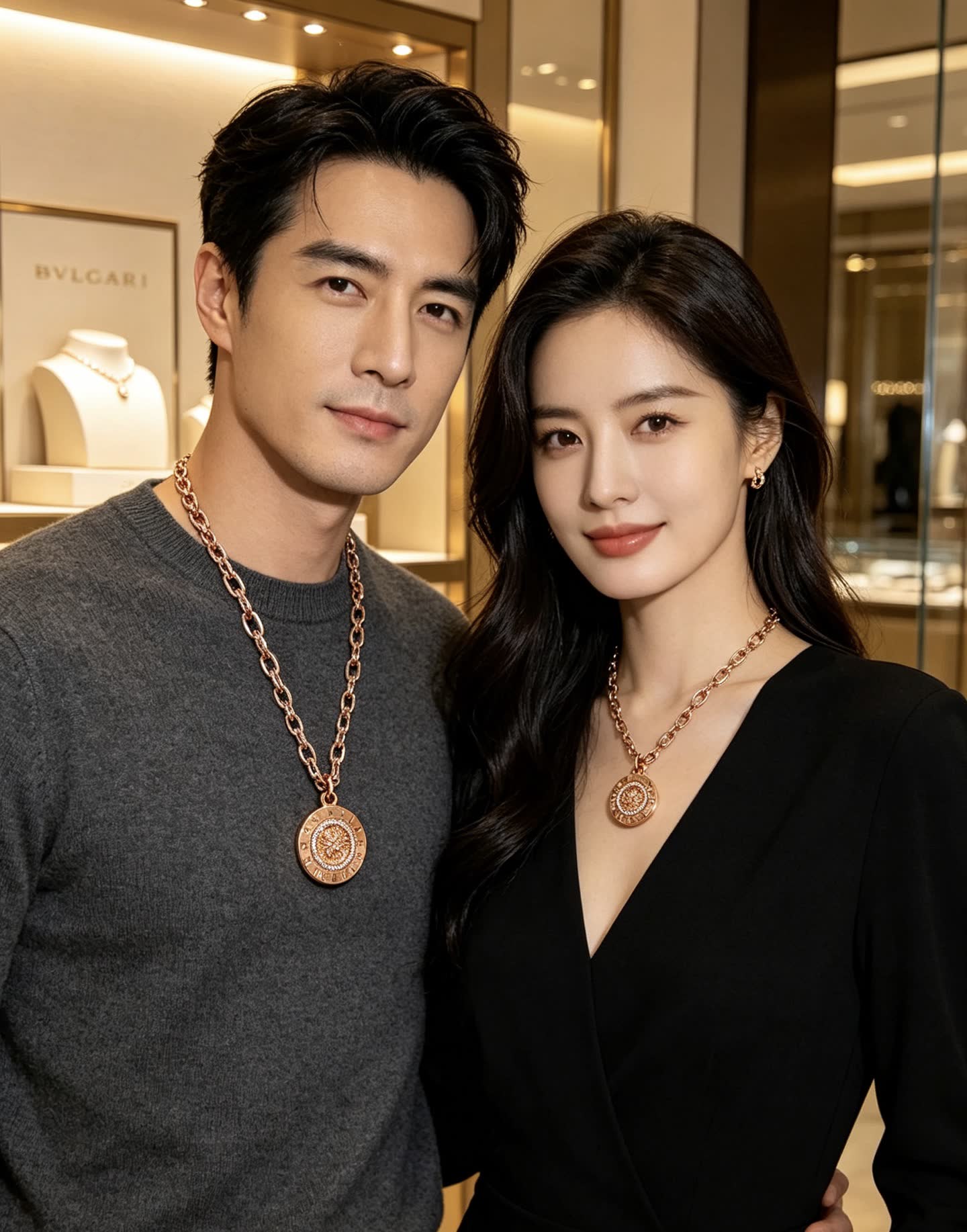 Bvlgari Rose Gold Medallion Necklace