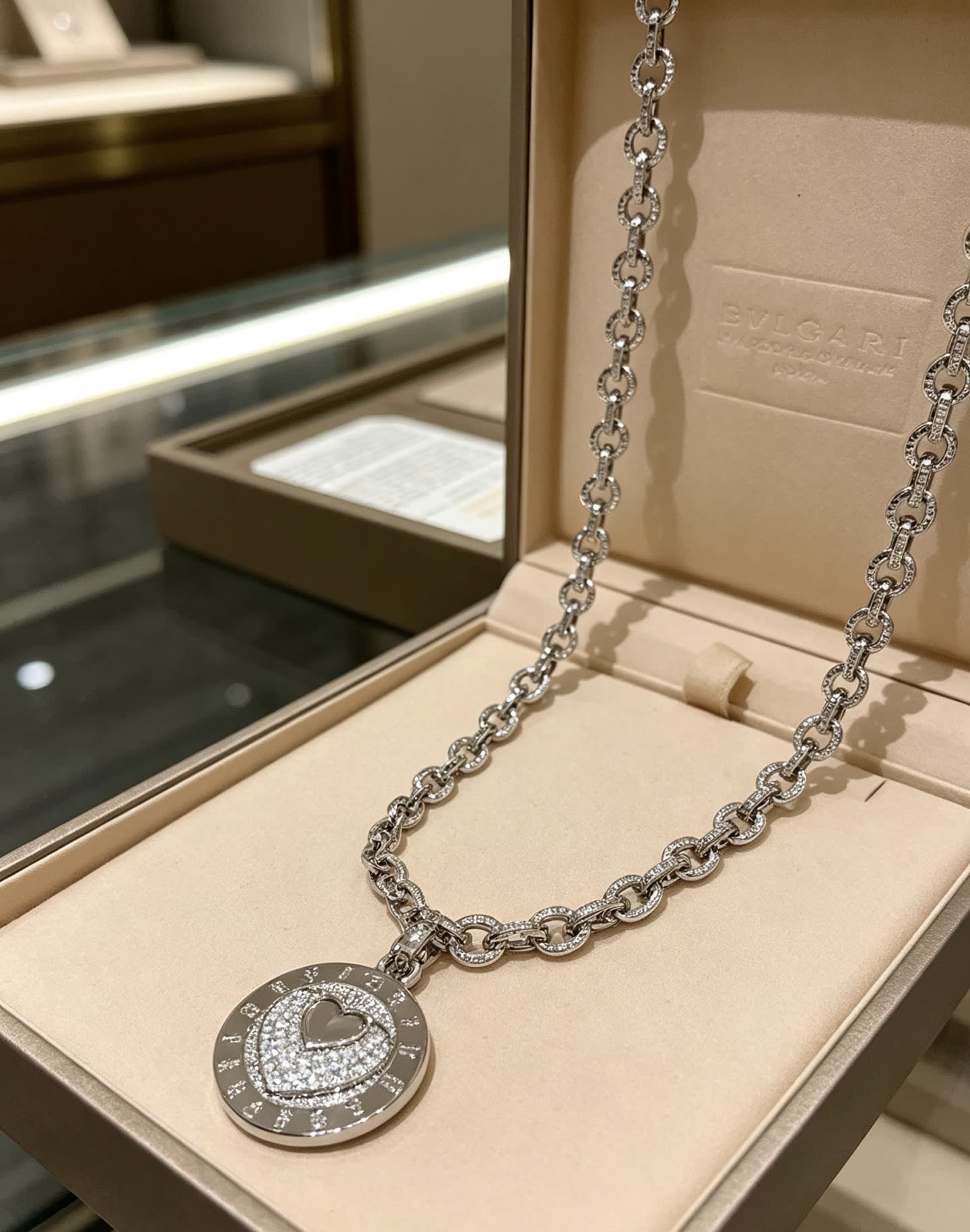 Bvlgari Heart-Shaped Pendant Necklace