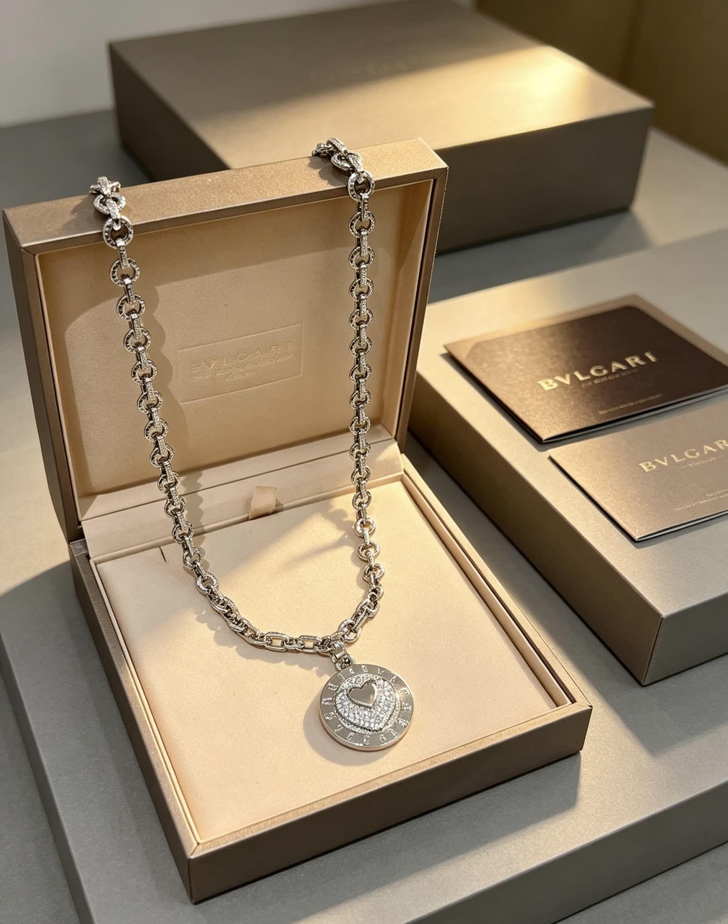 Bvlgari Heart-Shaped Pendant Necklace
