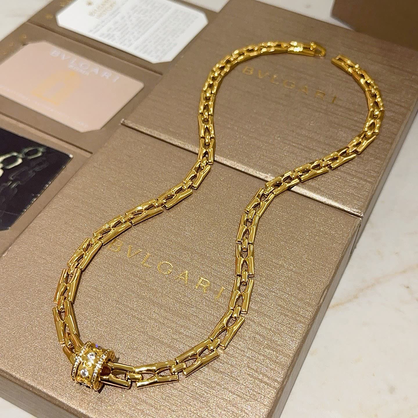 Bvlgari Gold Chain Necklace