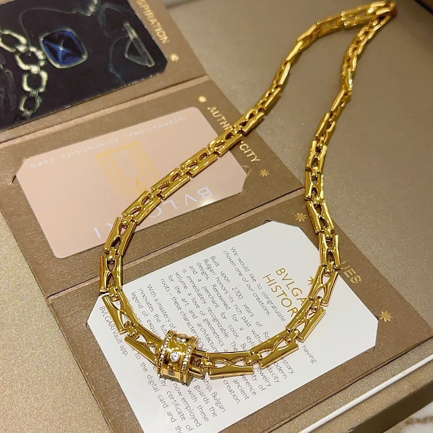 Bvlgari Gold Chain Necklace