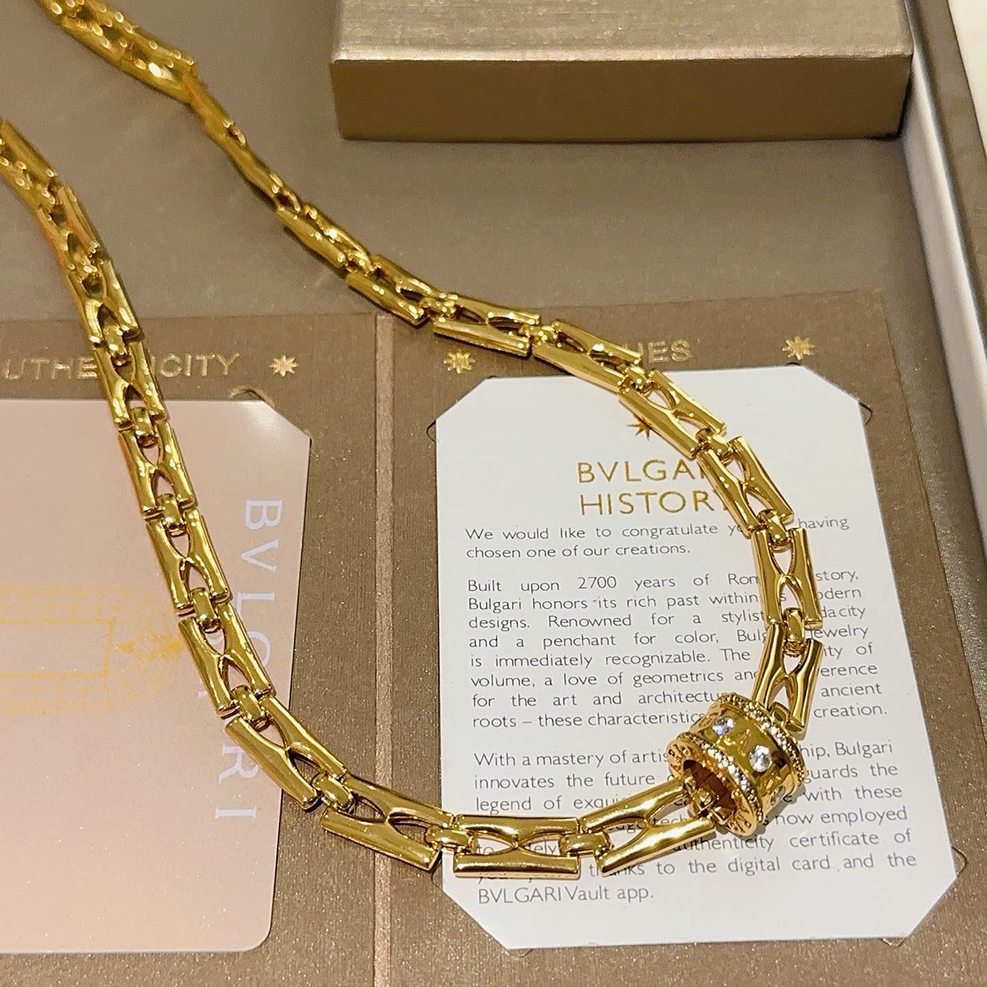 Bvlgari Gold Chain Necklace