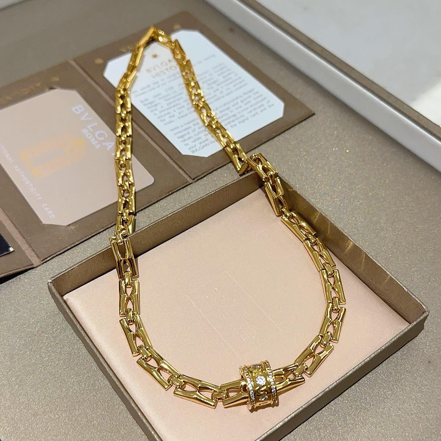Bvlgari Gold Chain Necklace