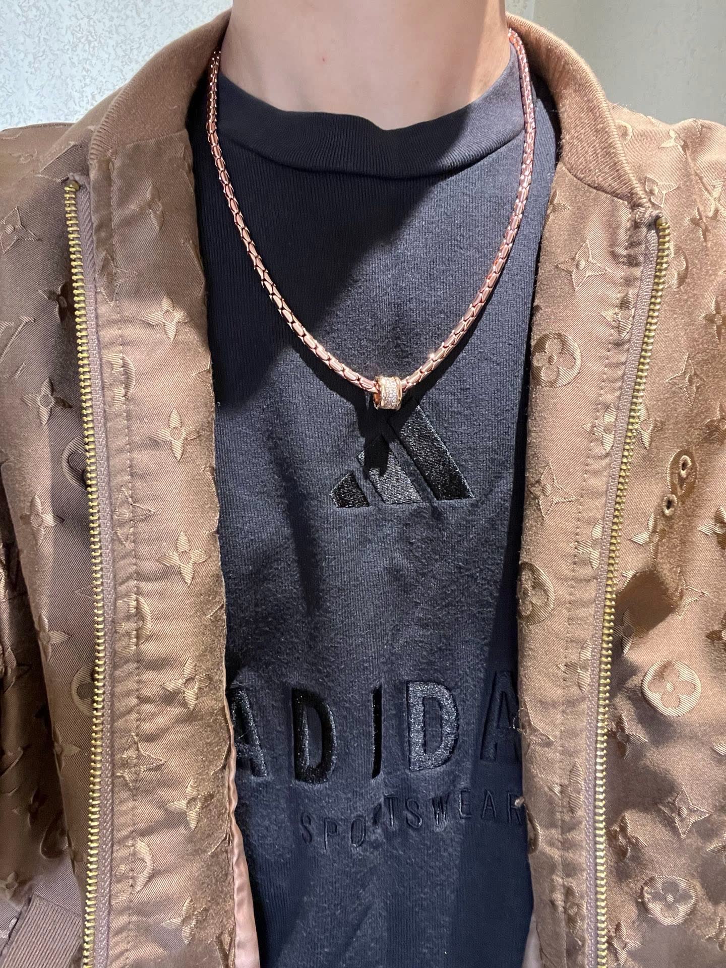 Bvlgari Rose Gold Necklace with Diamond Bead