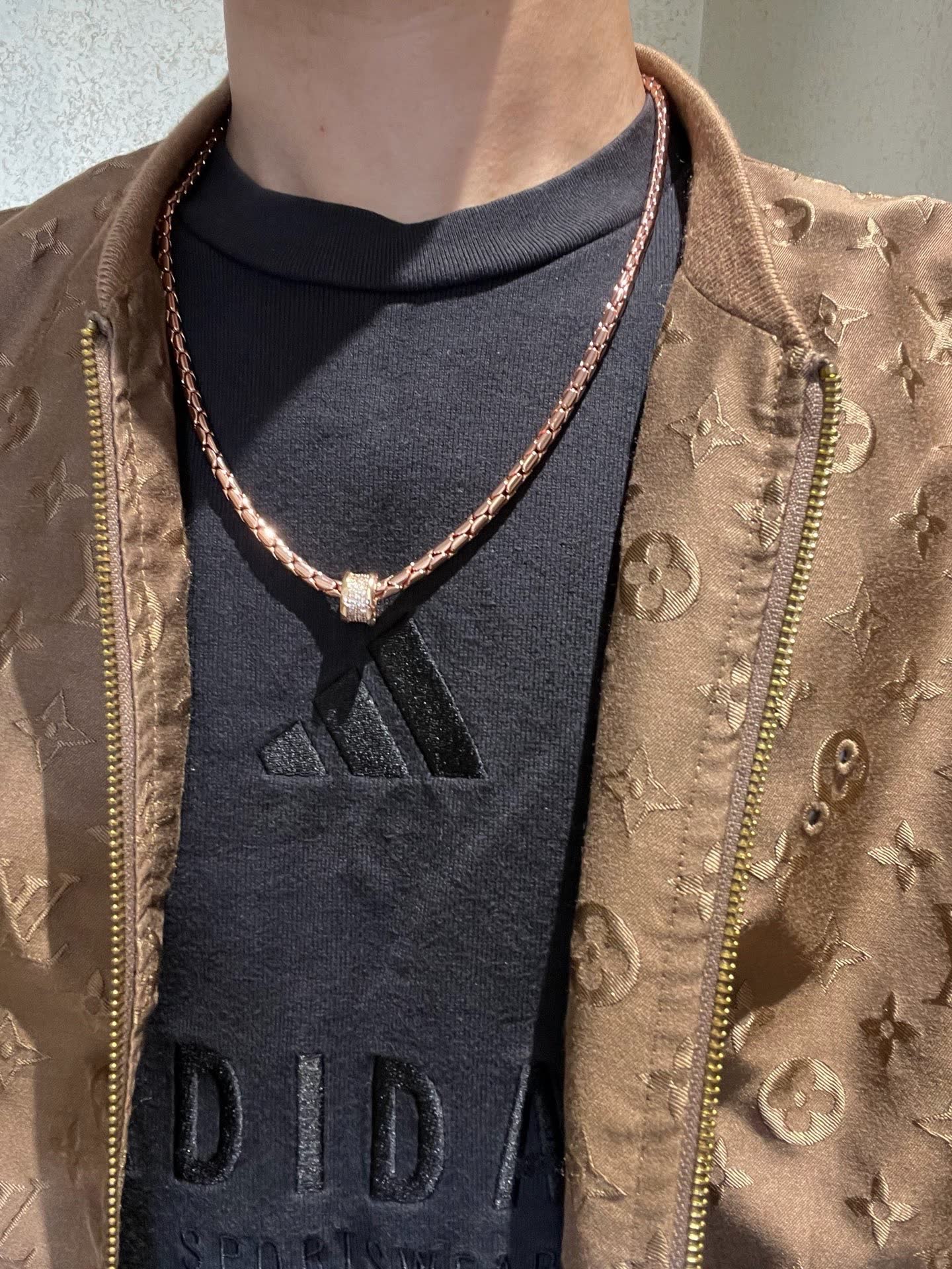Bvlgari Rose Gold Necklace with Diamond Bead