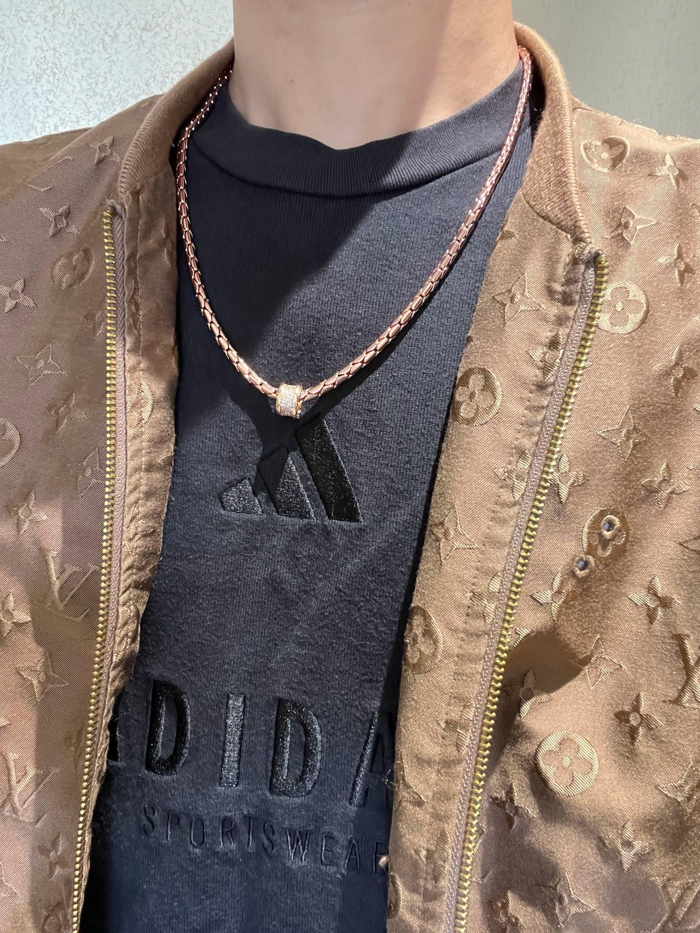 Bvlgari Rose Gold Necklace with Diamond Bead