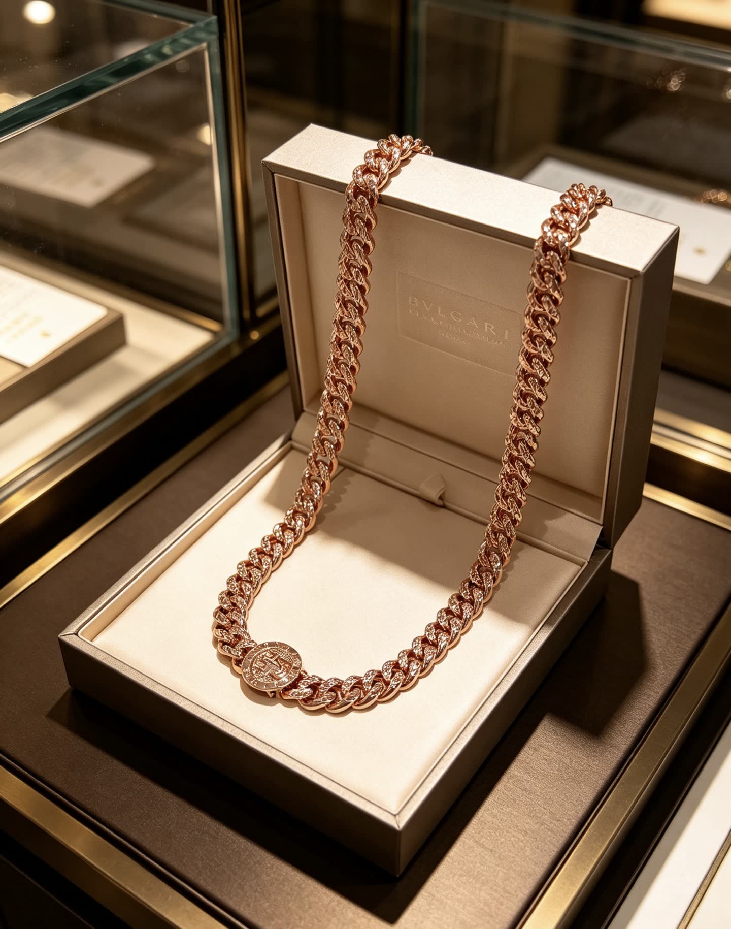 Bvlgari Rose Gold Chain Necklace Bvlgari Rose Gold Chain Necklace