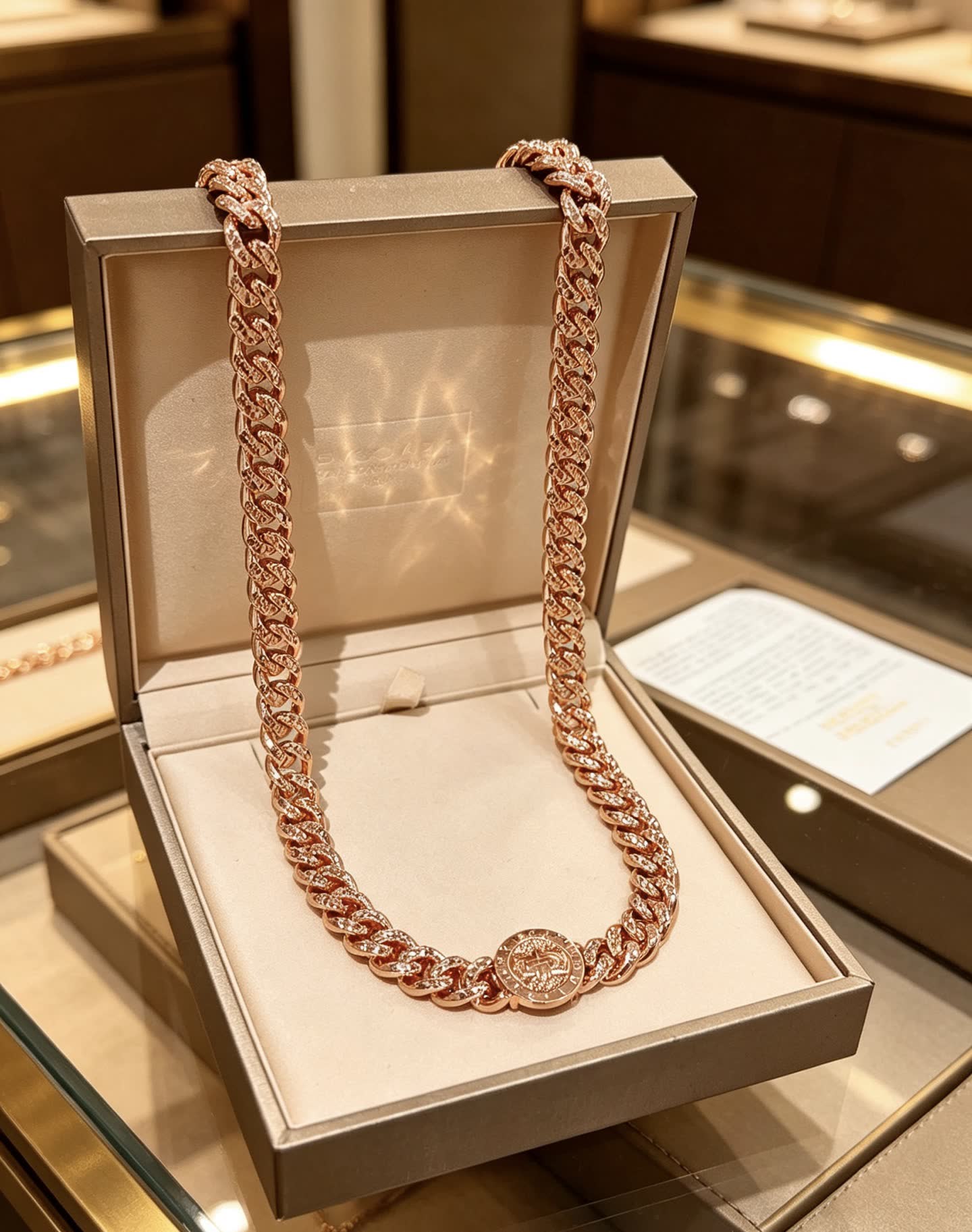 Bvlgari Rose Gold Chain Necklace