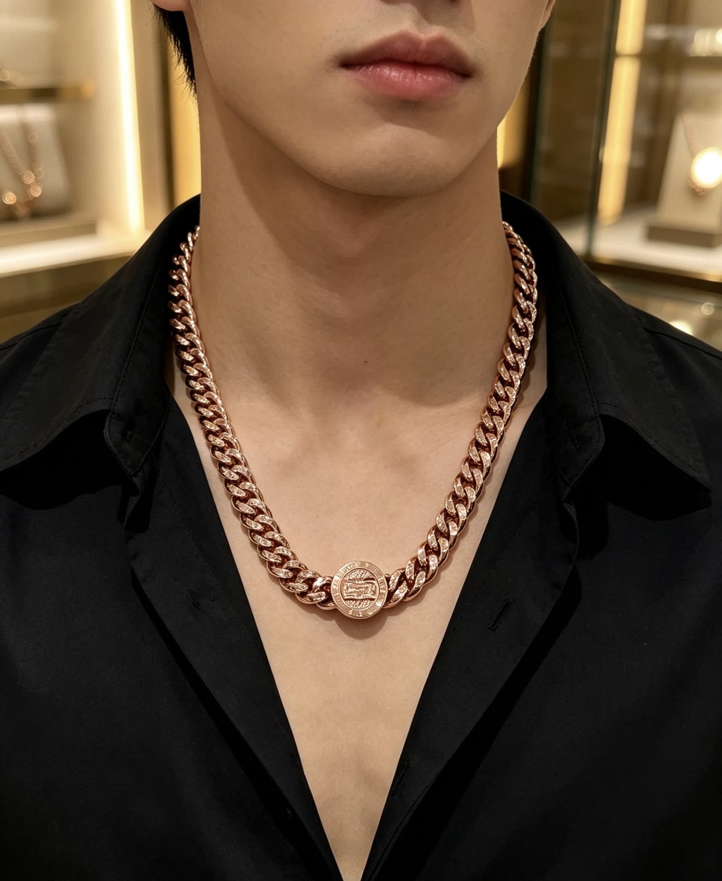 Bvlgari Rose Gold Chain Necklace