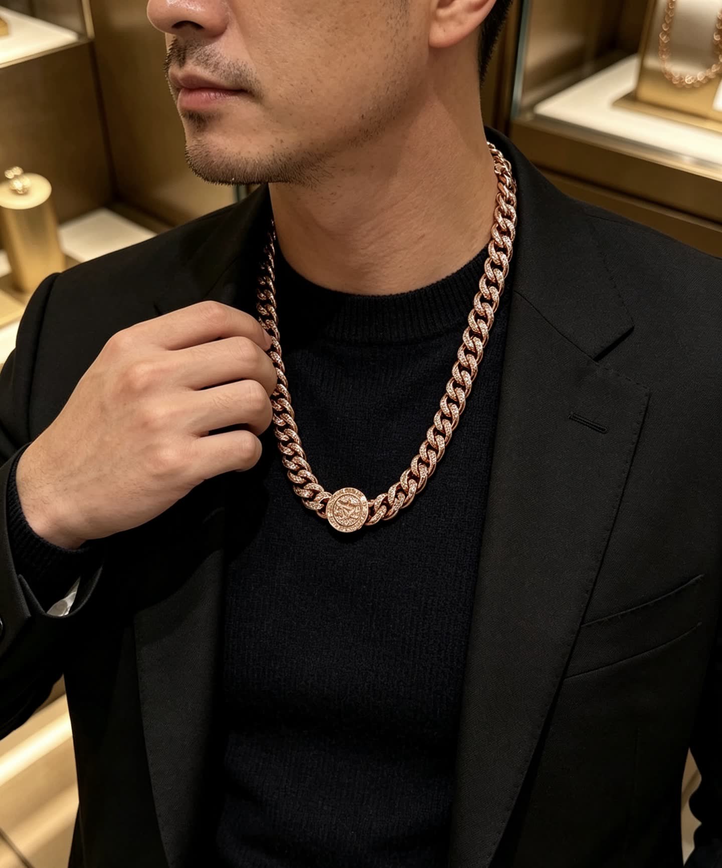 Bvlgari Rose Gold Chain Necklace