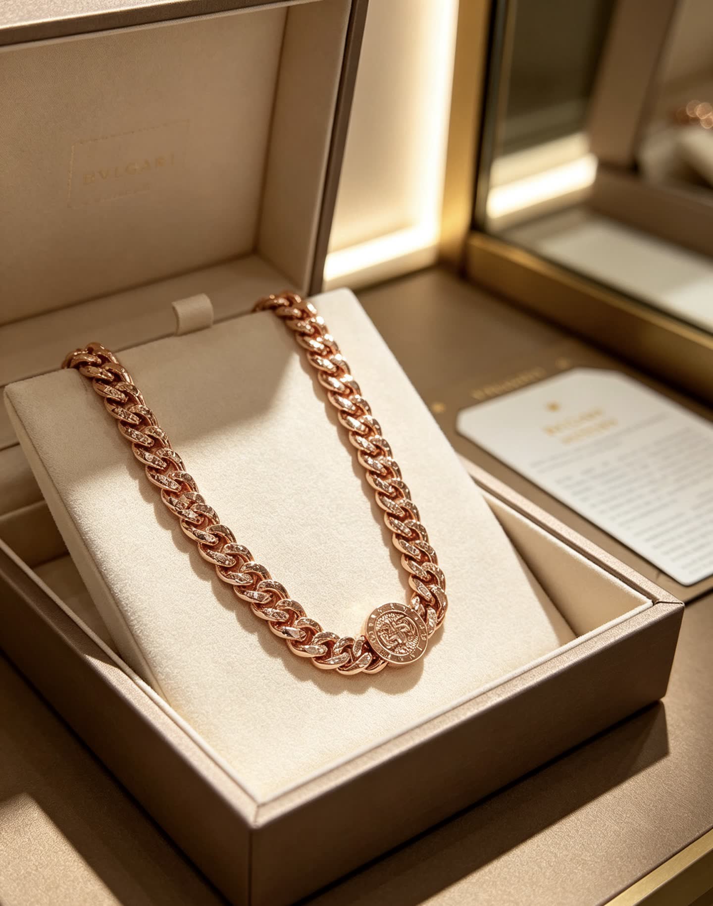 Bvlgari Rose Gold Chain Necklace
