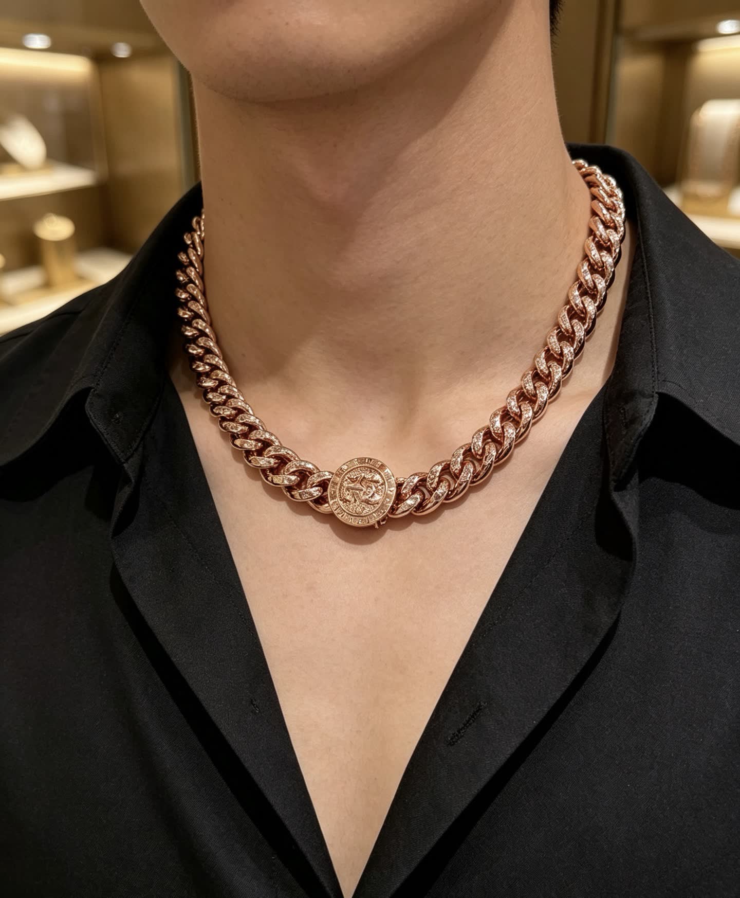 Bvlgari Rose Gold Chain Necklace