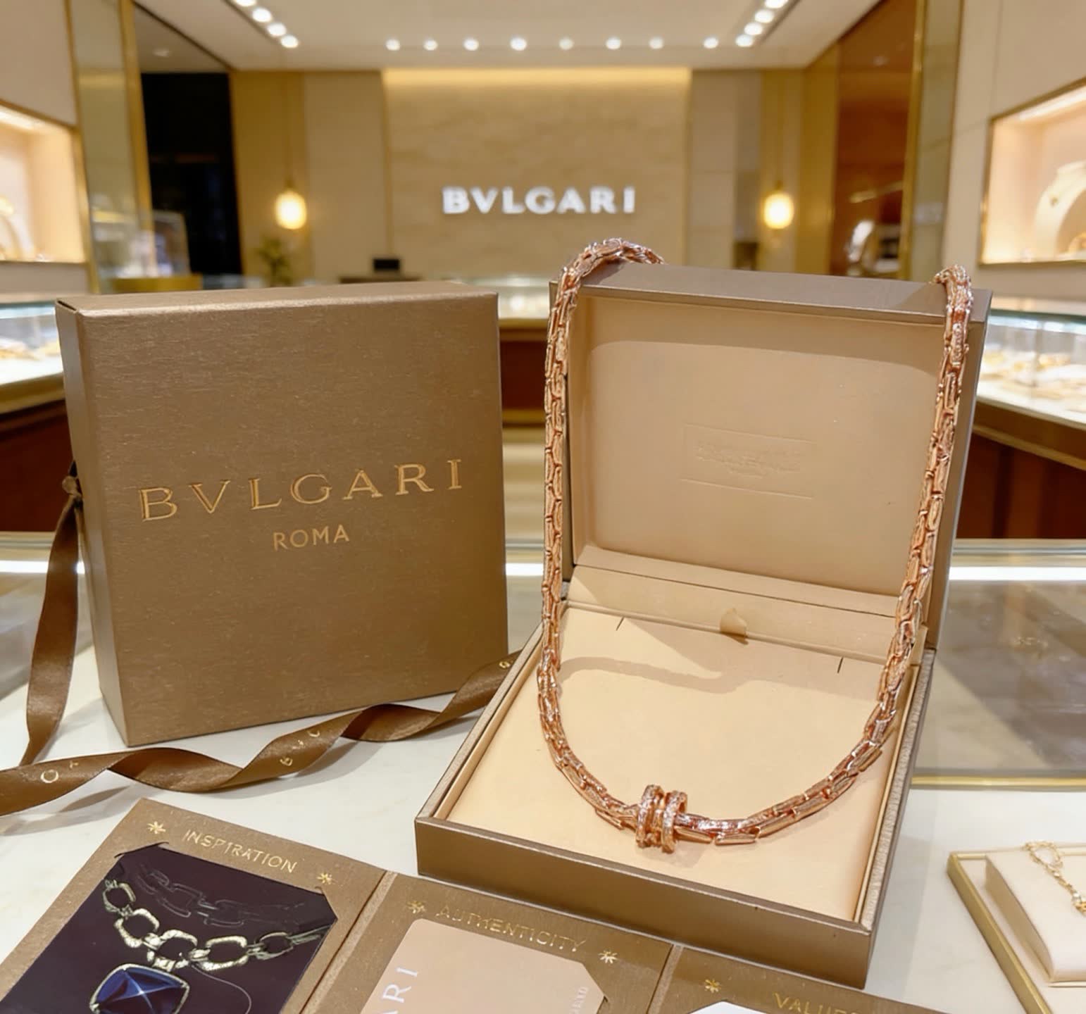 Bvlgari Gold Chain Necklace