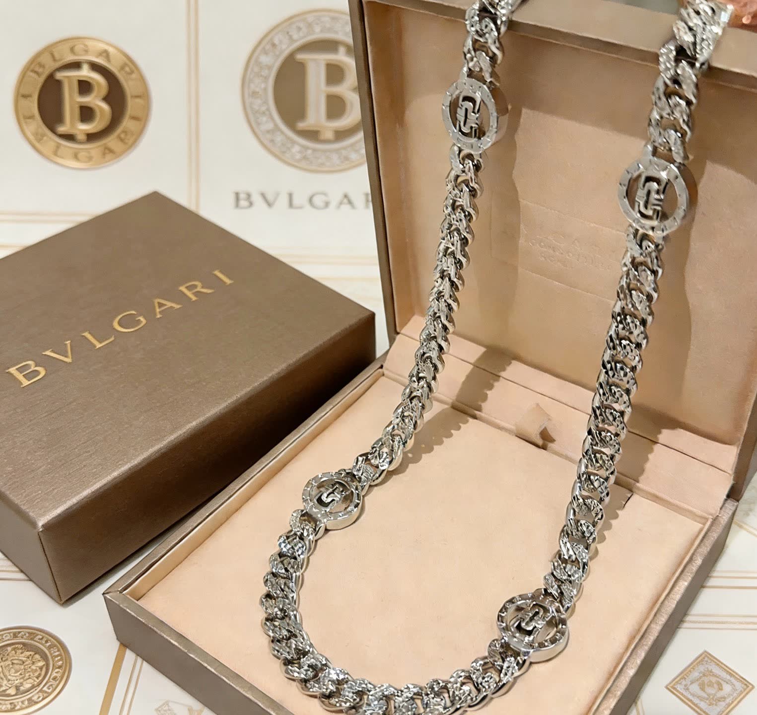 Bvlgari Silver Chain Necklace