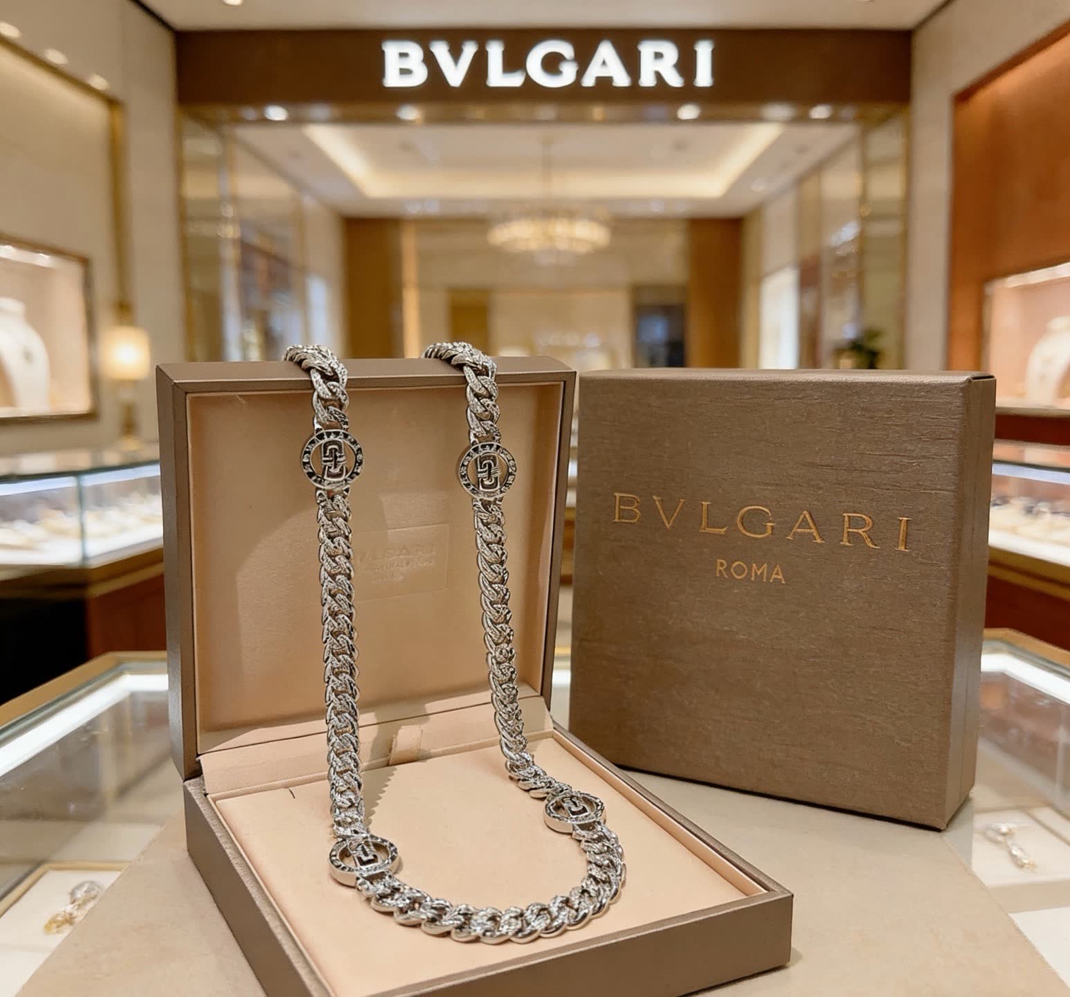 Bvlgari Silver Chain Necklace