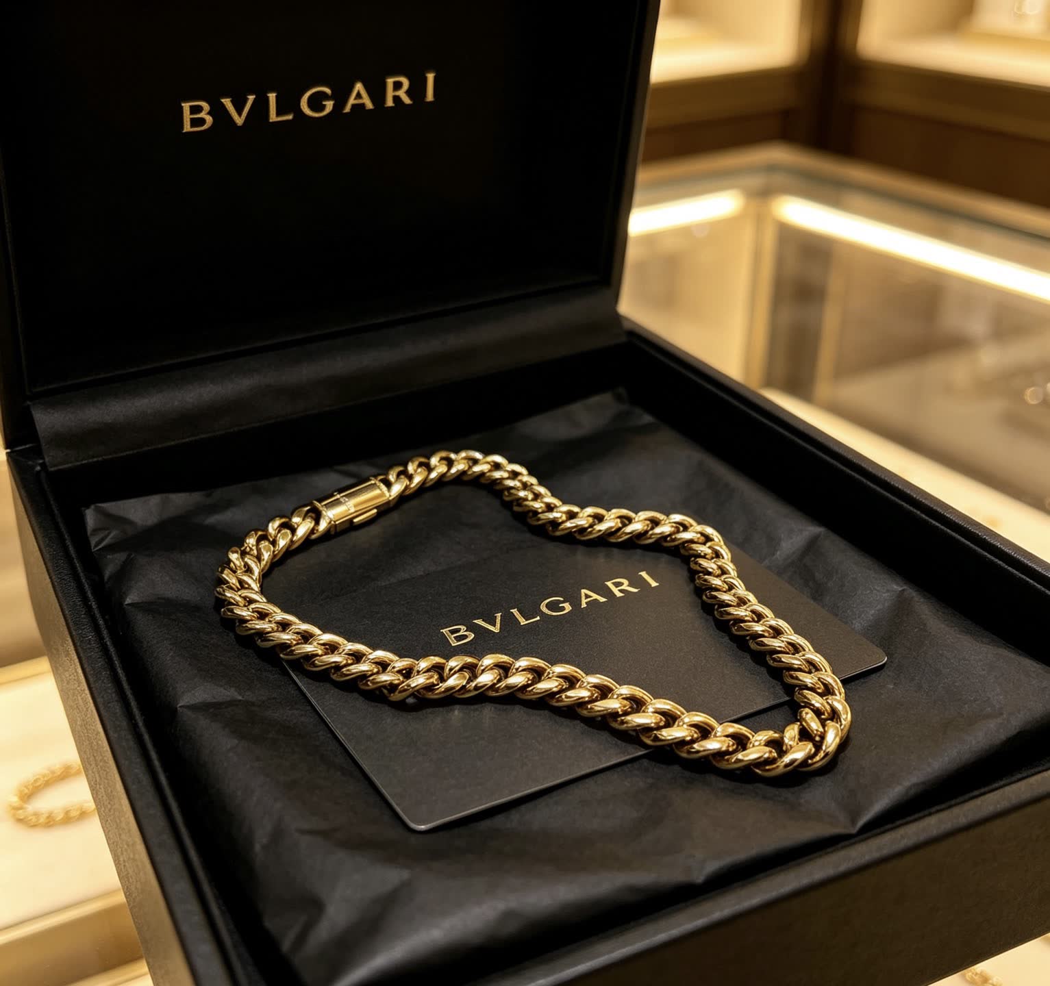 Bvlgari Gold Chain Necklace