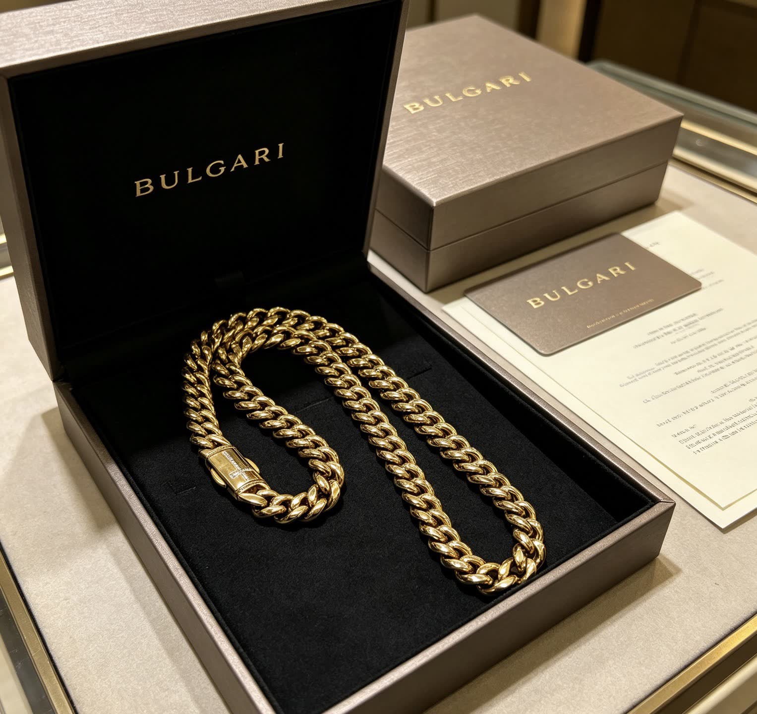 Bvlgari Gold Chain Necklace