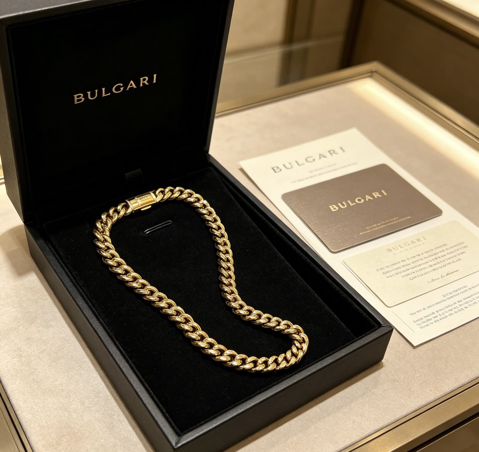 Bvlgari Gold Chain Necklace