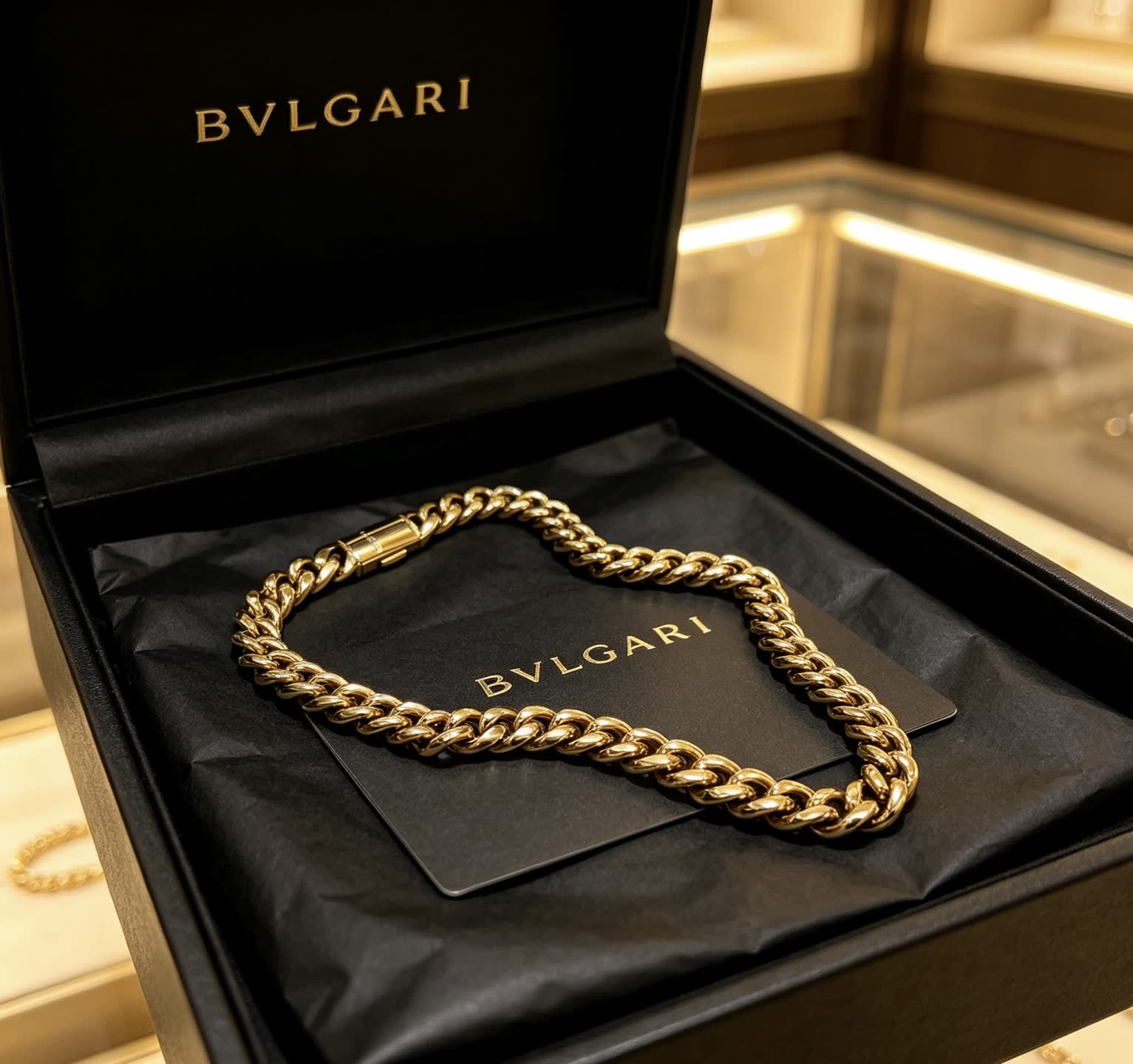 Bvlgari Gold Chain Necklace