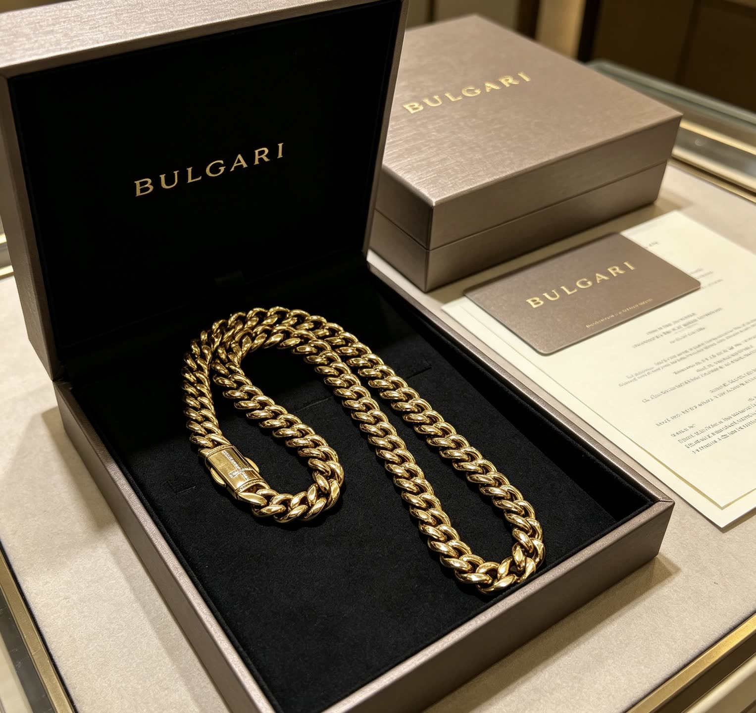 Bvlgari Gold Chain Necklace