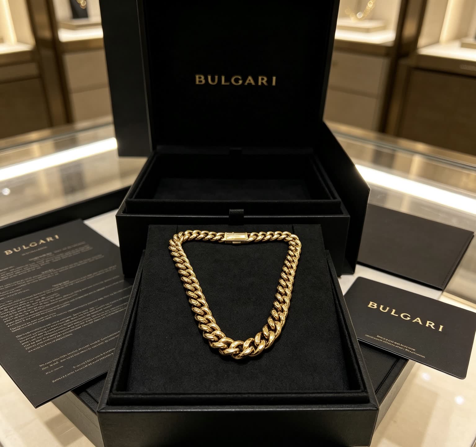 Bvlgari Gold Chain Necklace