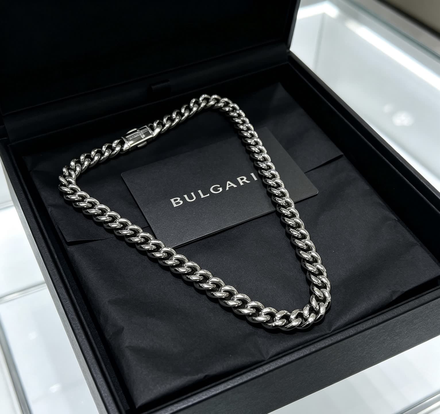 Bvlgari Silver Chain Necklace Bvlgari Silver Chain Necklace