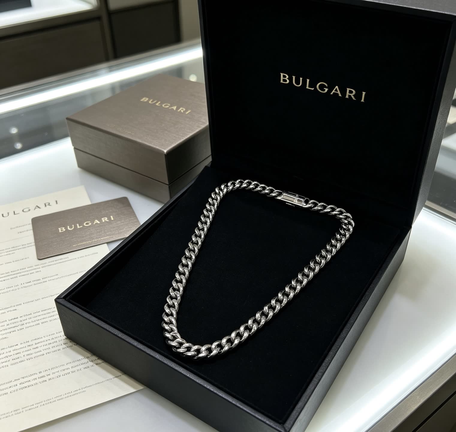 Bvlgari Silver Chain Necklace