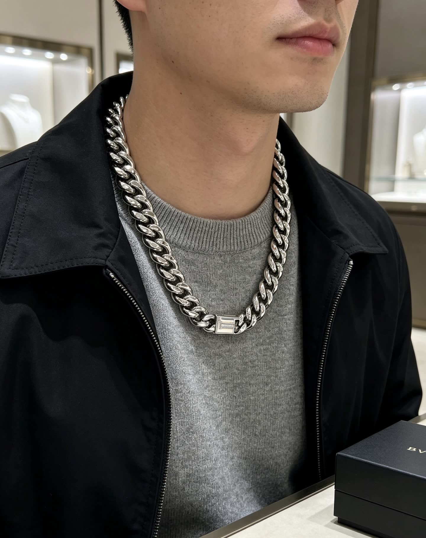 Bvlgari Silver Chain Necklace