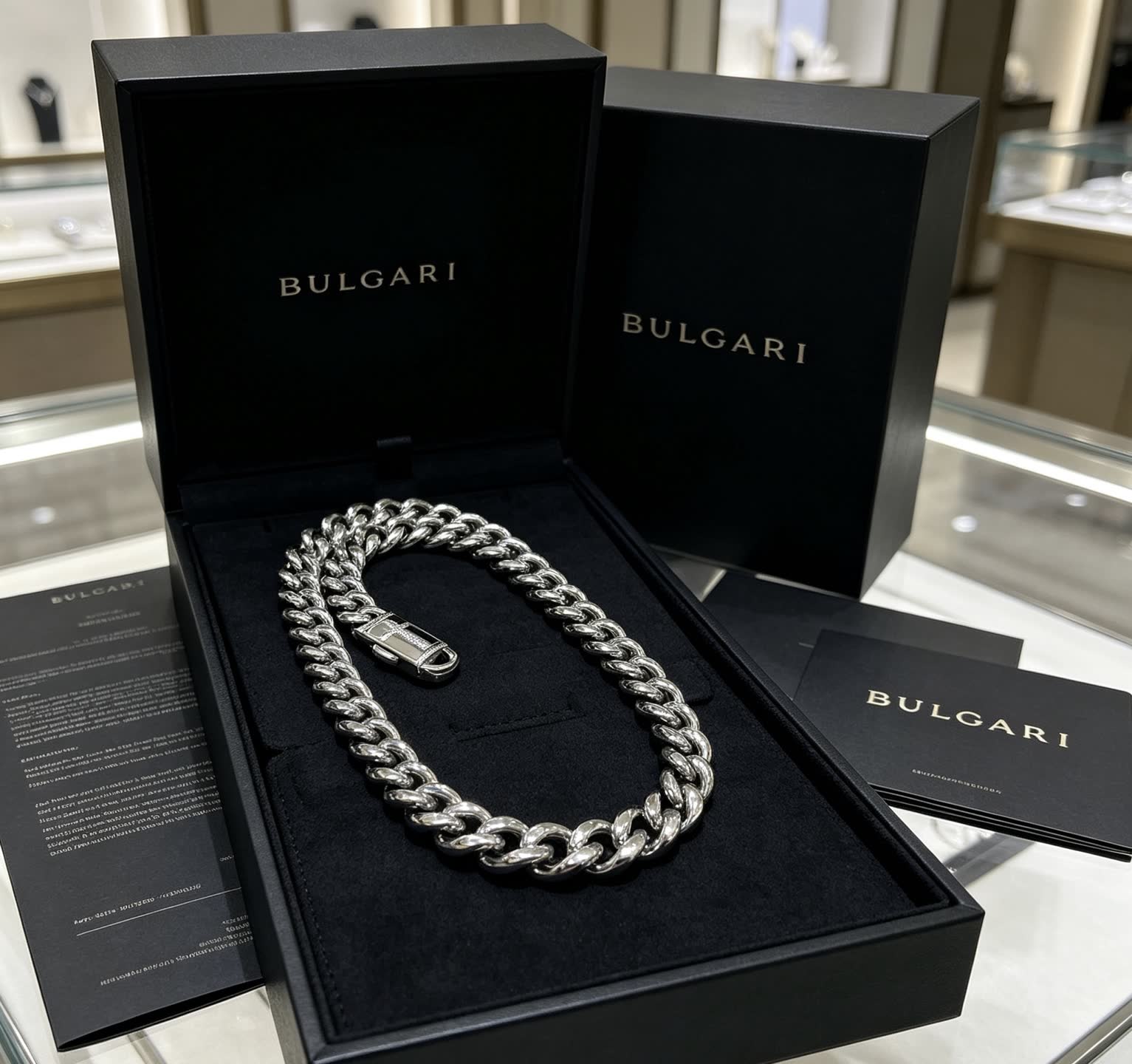 Bvlgari Silver Chain Necklace