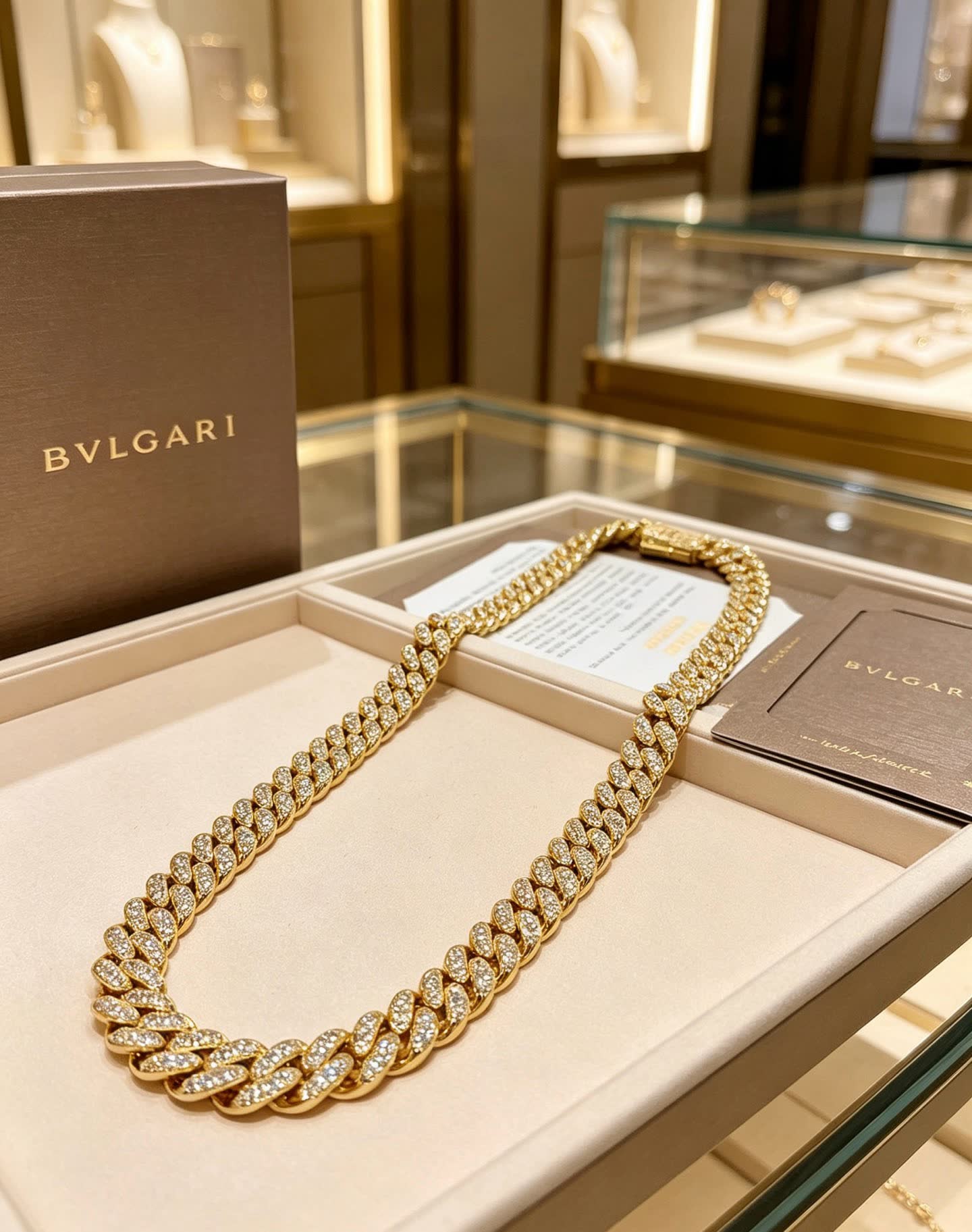 Bvlgari Gold and Diamond Necklace Bvlgari Gold and Diamond Necklace
