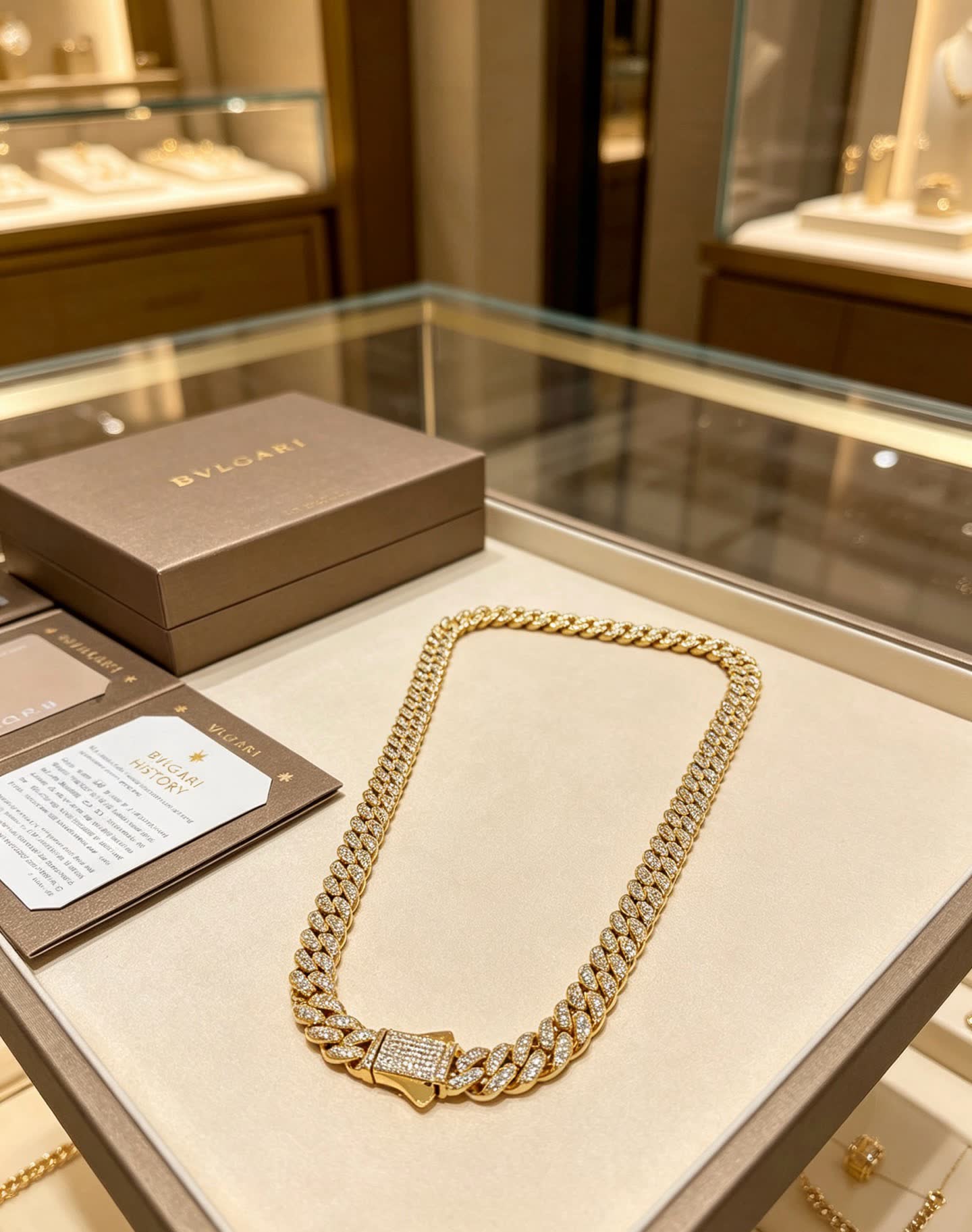Bvlgari Gold and Diamond Necklace
