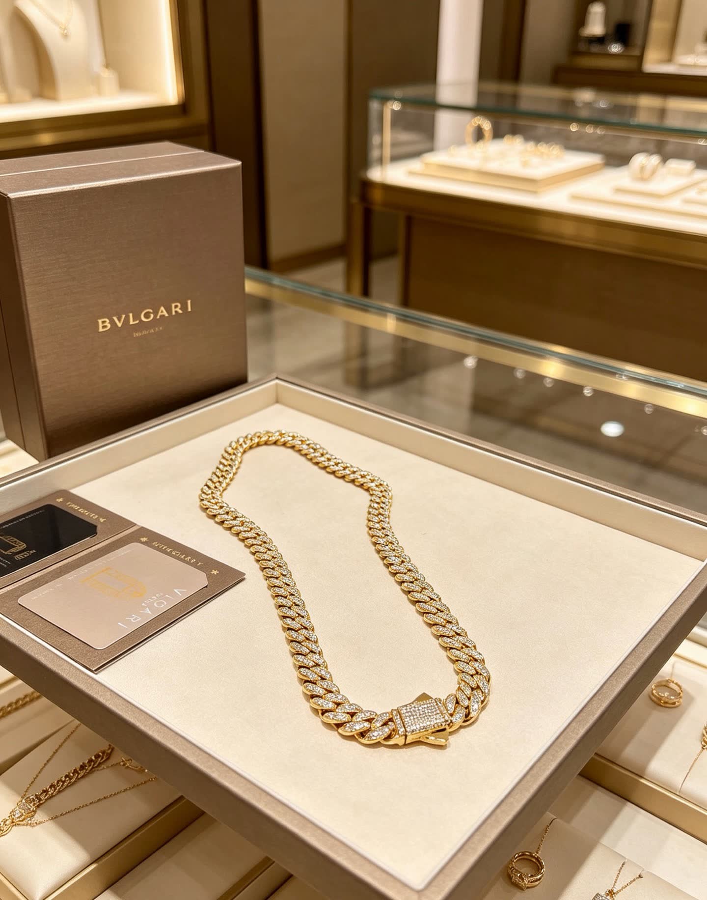 Bvlgari Gold and Diamond Necklace