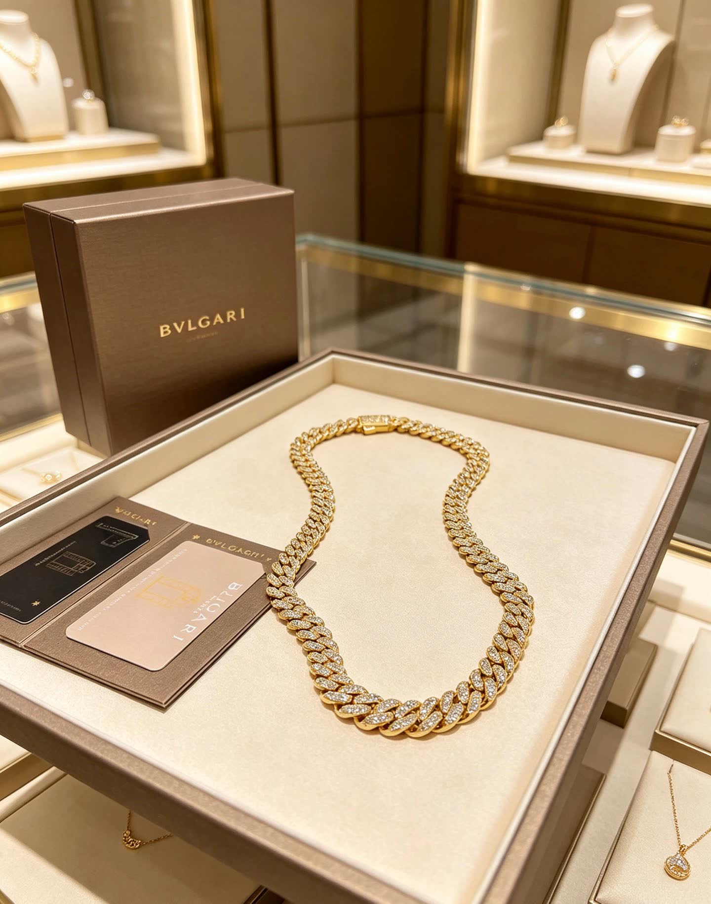 Bvlgari Gold and Diamond Necklace
