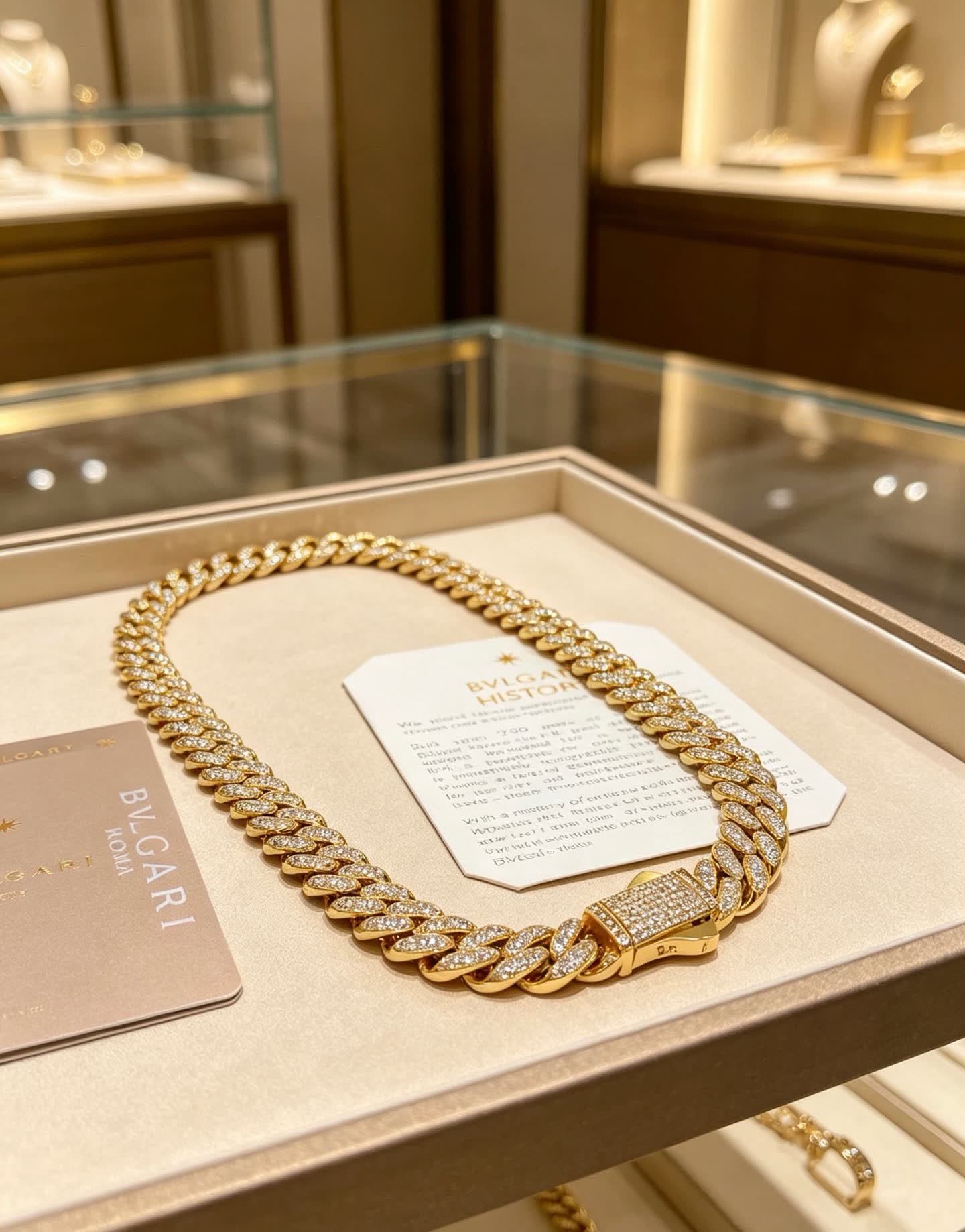 Bvlgari Gold and Diamond Necklace